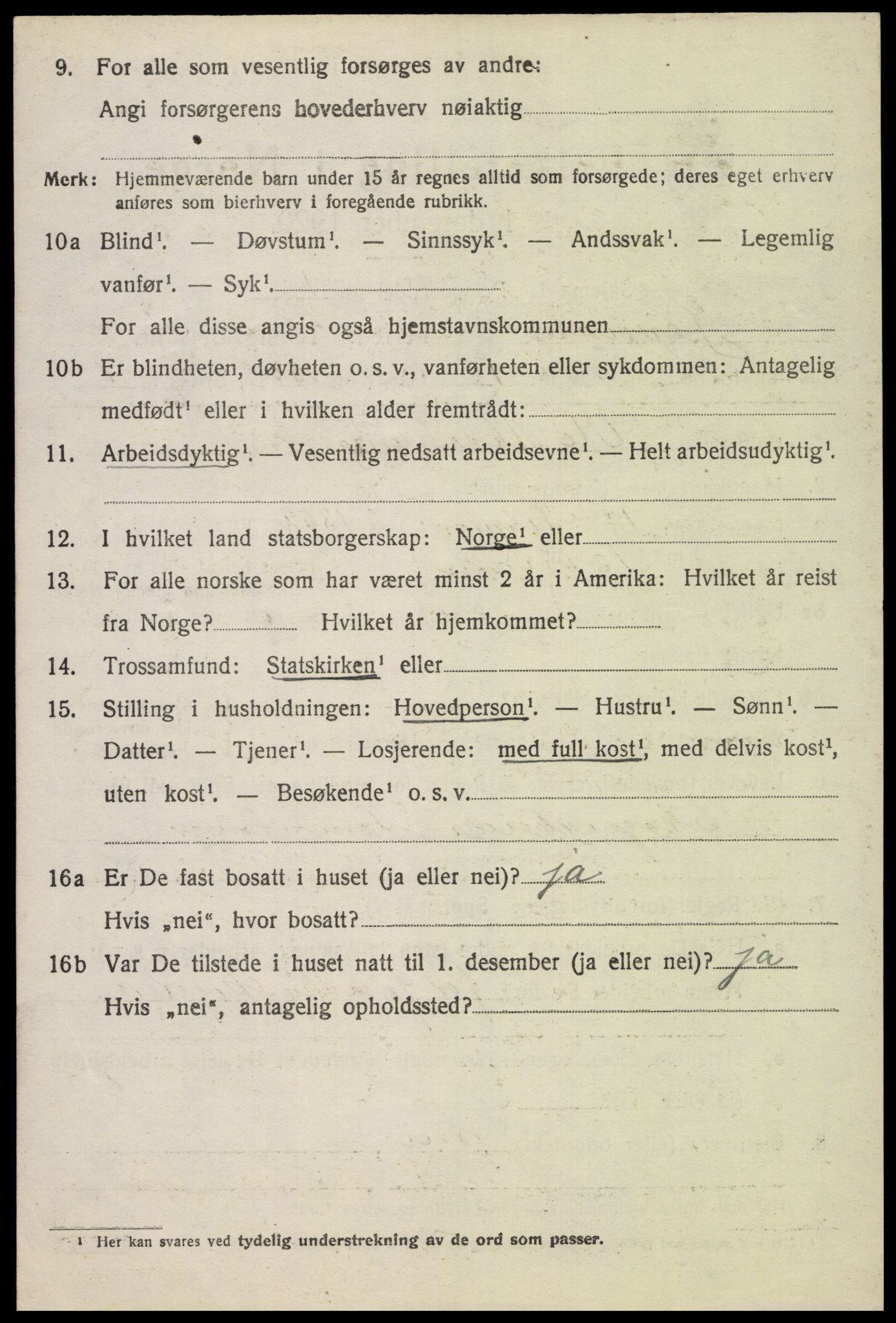 SAH, 1920 census for Jevnaker, 1920, p. 1408