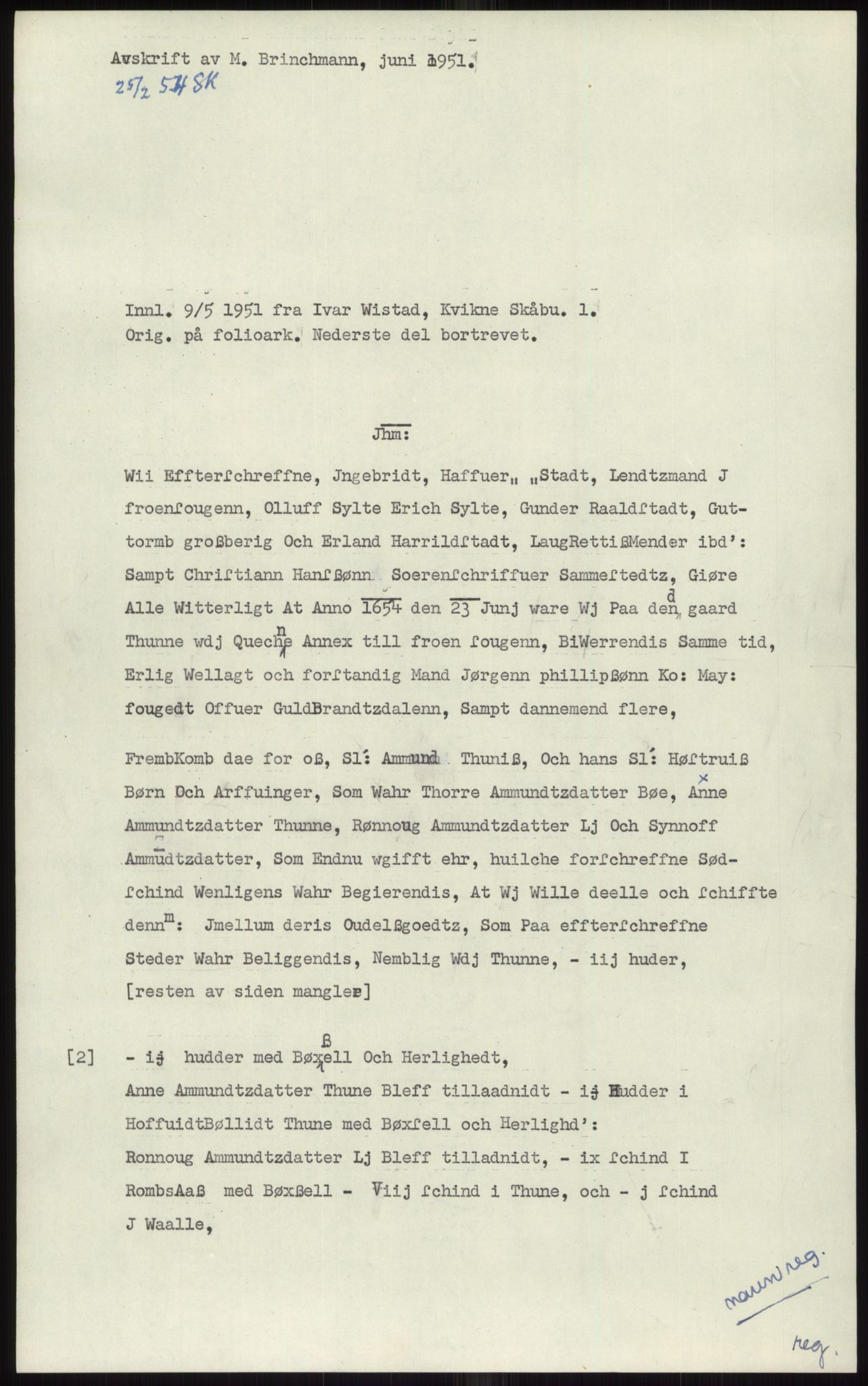 Samlinger til kildeutgivelse, Diplomavskriftsamlingen, RA/EA-4053/H/Ha, p. 506