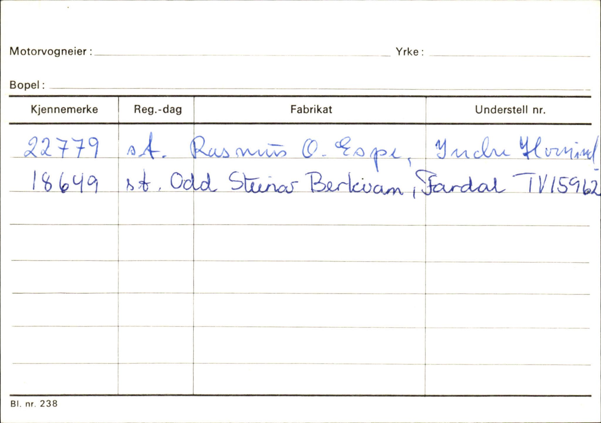 Statens vegvesen, Sogn og Fjordane vegkontor, AV/SAB-A-5301/4/F/L0124: Eigarregister Sogndal A-U, 1945-1975, p. 2043