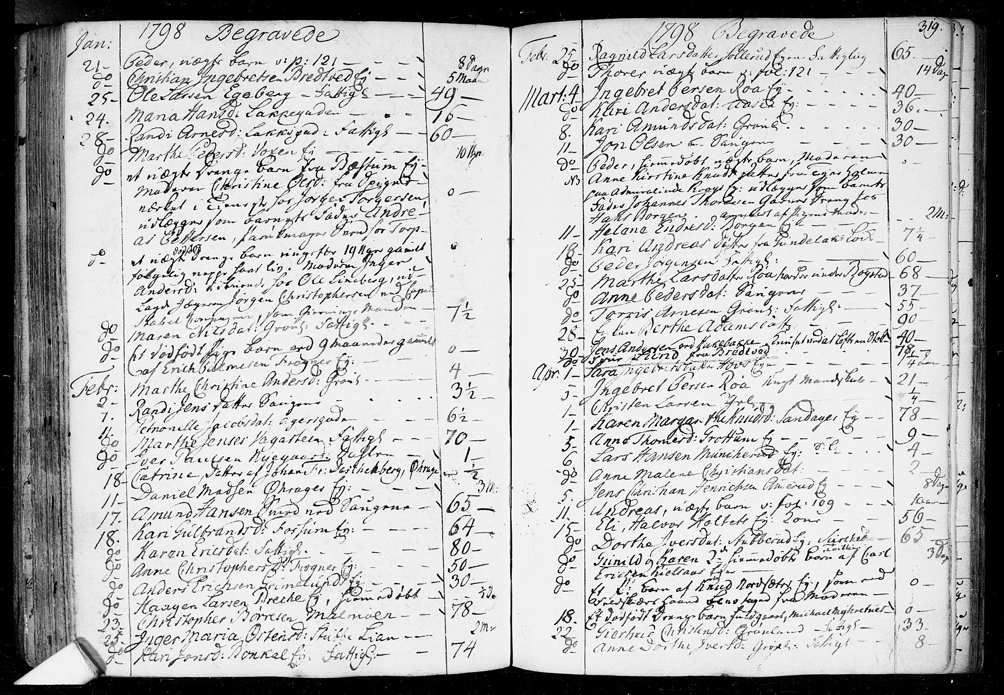 Aker prestekontor kirkebøker, SAO/A-10861/F/L0010: Parish register (official) no. 10, 1786-1809, p. 319