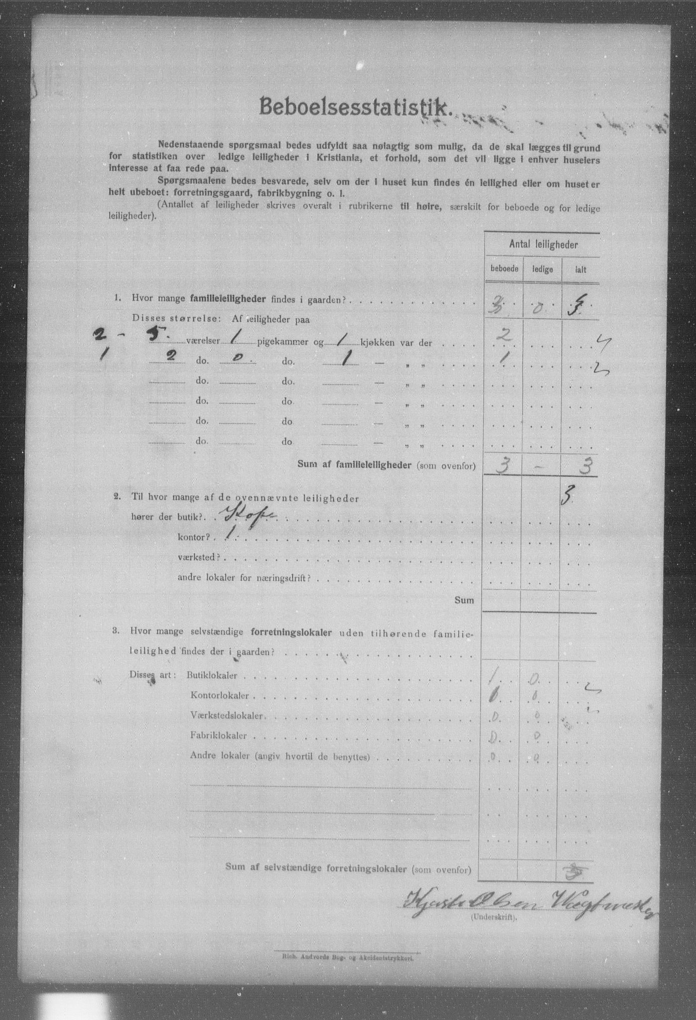 OBA, Municipal Census 1904 for Kristiania, 1904, p. 1038