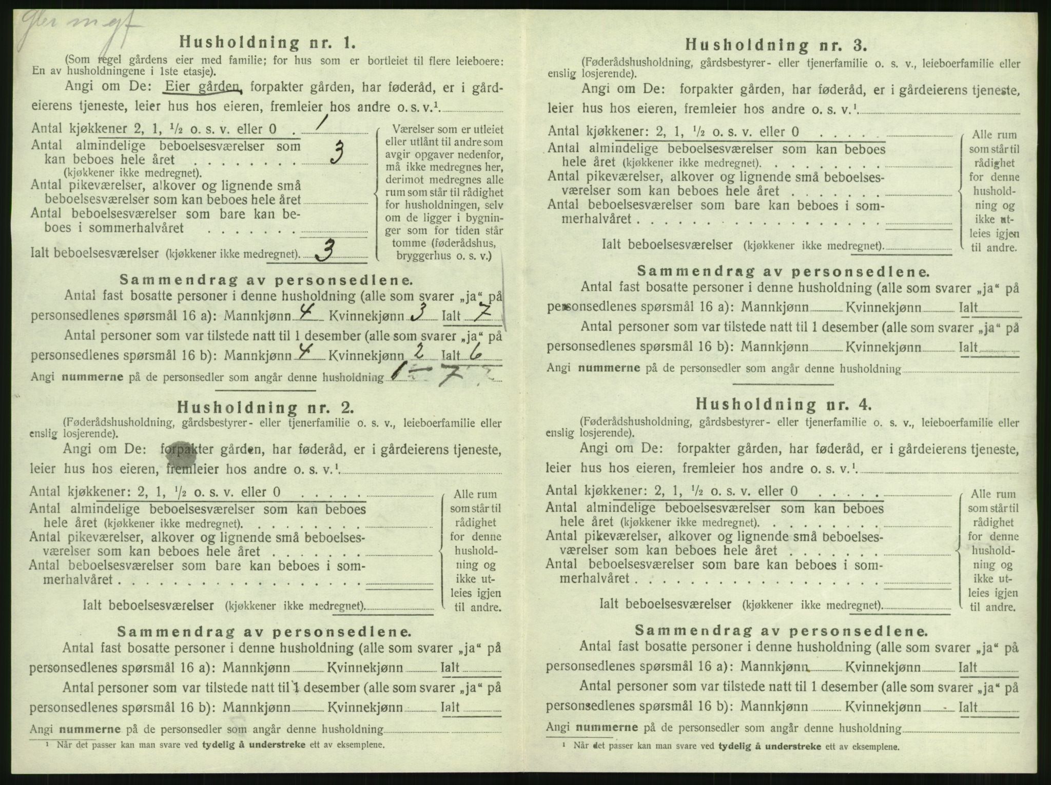 SAT, 1920 census for Vik, 1920, p. 132