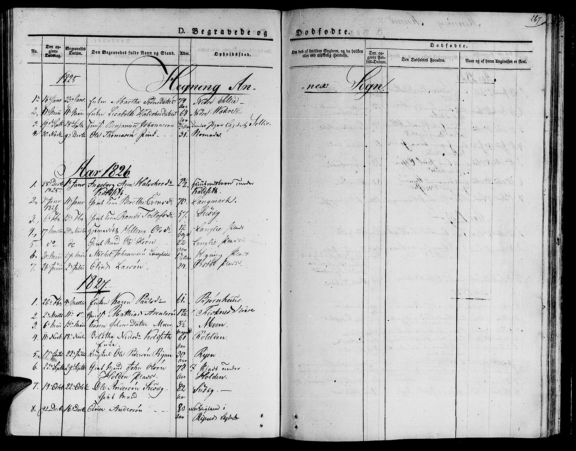 Ministerialprotokoller, klokkerbøker og fødselsregistre - Nord-Trøndelag, SAT/A-1458/735/L0336: Parish register (official) no. 735A05 /3, 1825-1835, p. 267