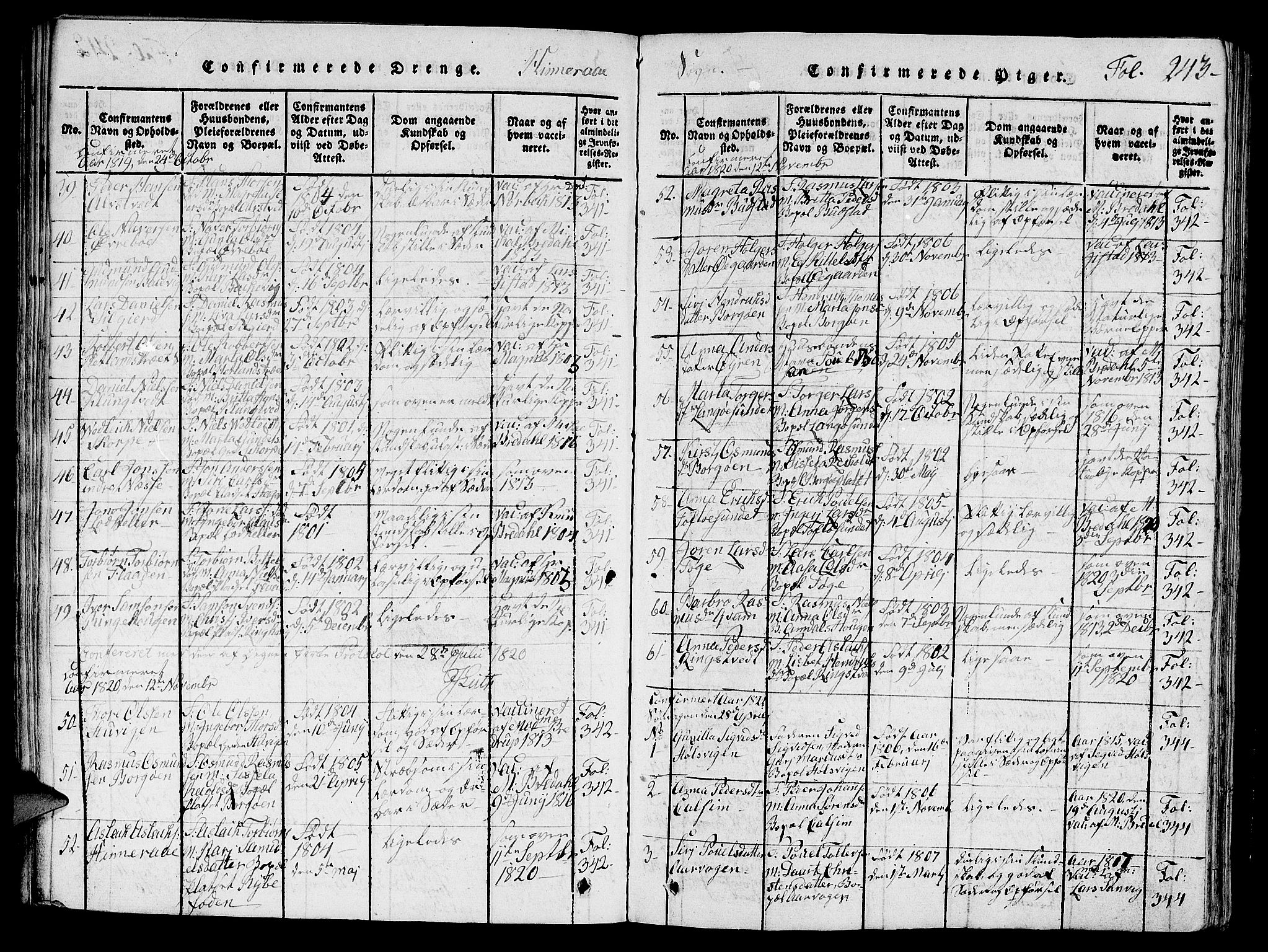 Nedstrand sokneprestkontor, SAST/A-101841/01/V: Parish register (copy) no. B 1 /1, 1816-1847, p. 243