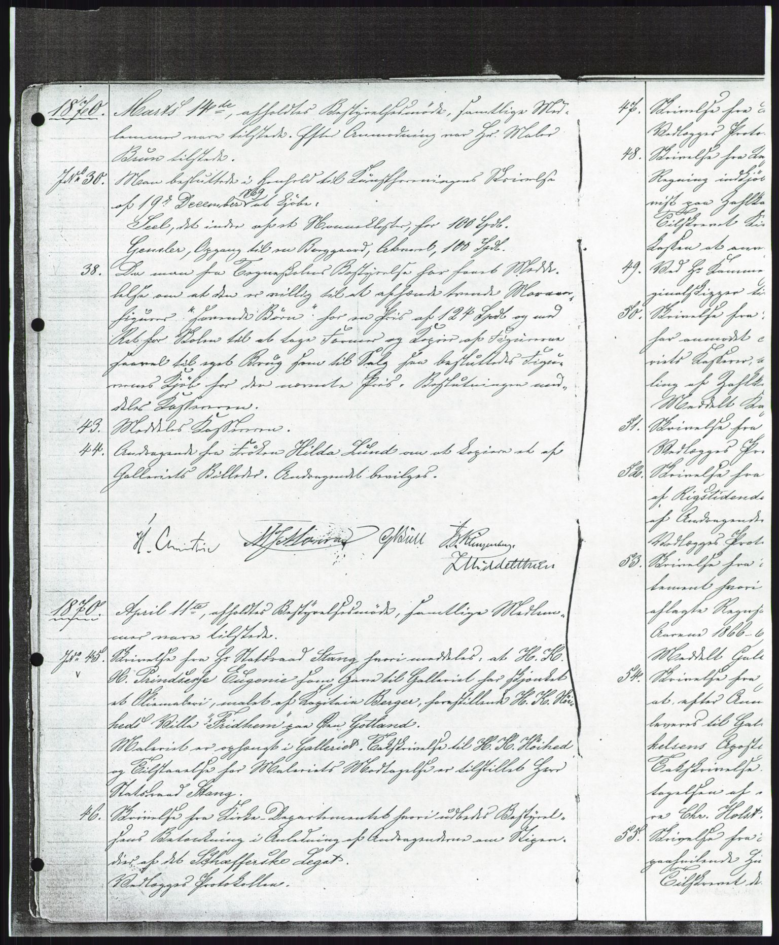 Nasjonalgalleriet, NMFK/NG-1000/A/Aa/L0001: Forhandlingsprotokoll 1869-1877, 1869-1877, p. 9