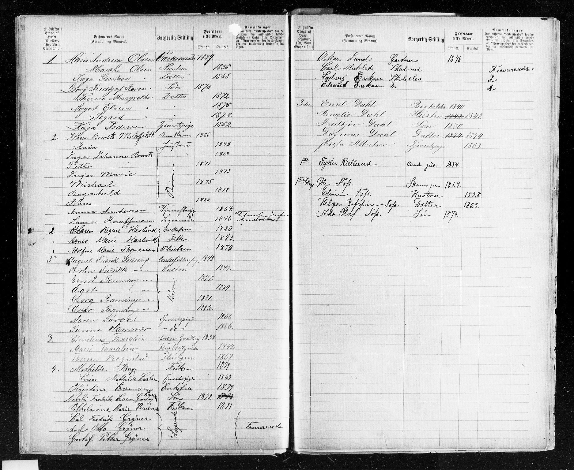 OBA, Municipal Census 1883 for Kristiania, 1883, p. 5476