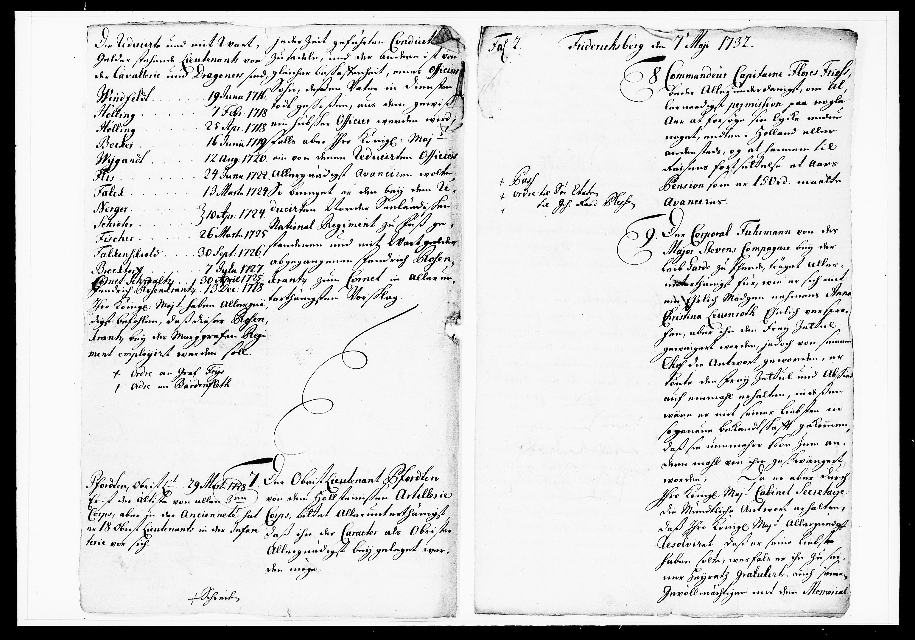 Krigskollegiet, Krigskancelliet, DRA/A-0006/-/1103-1107: Refererede sager, 1732, p. 126