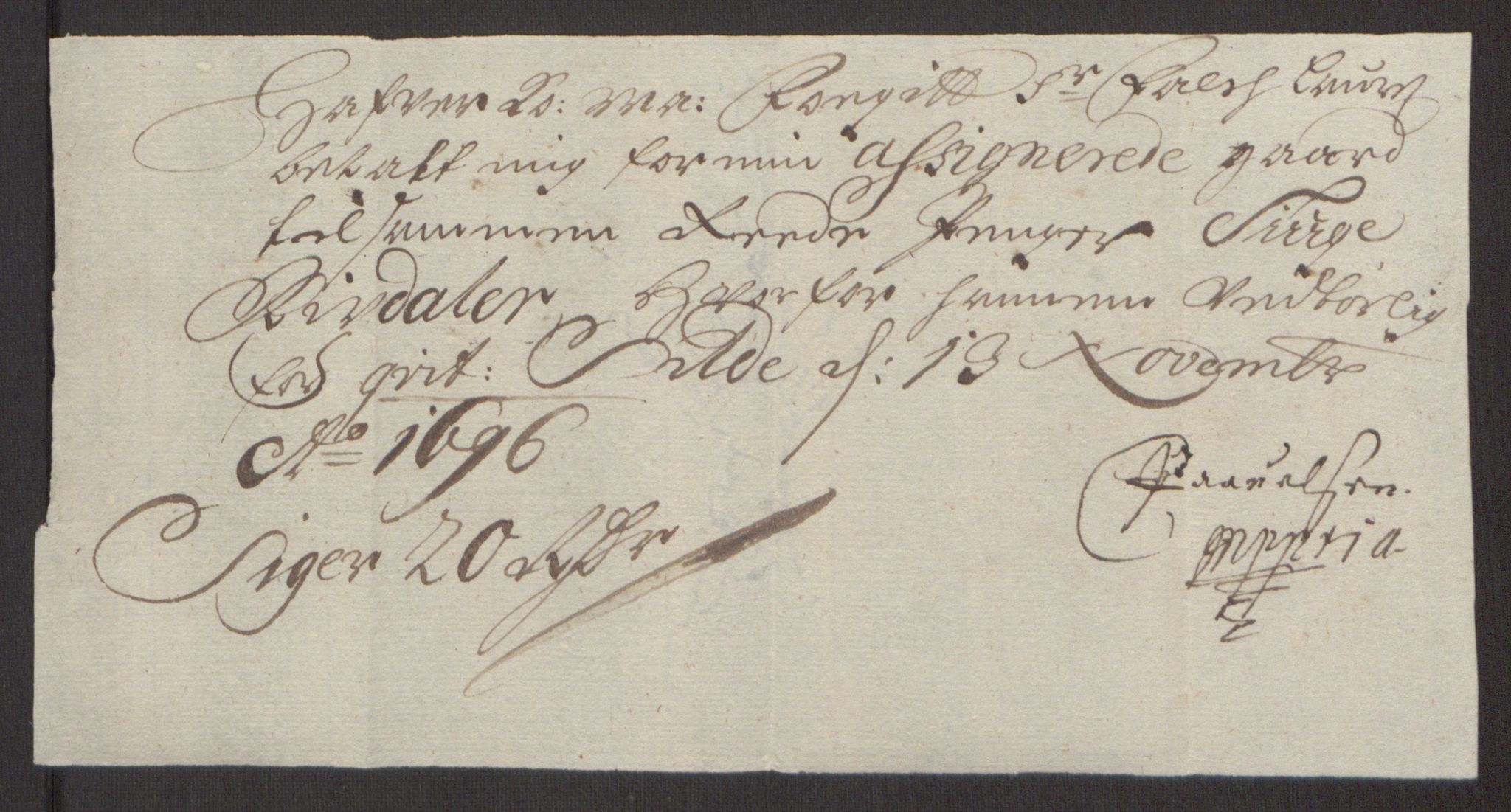 Rentekammeret inntil 1814, Reviderte regnskaper, Fogderegnskap, AV/RA-EA-4092/R48/L2976: Fogderegnskap Sunnhordland og Hardanger, 1695-1696, p. 378