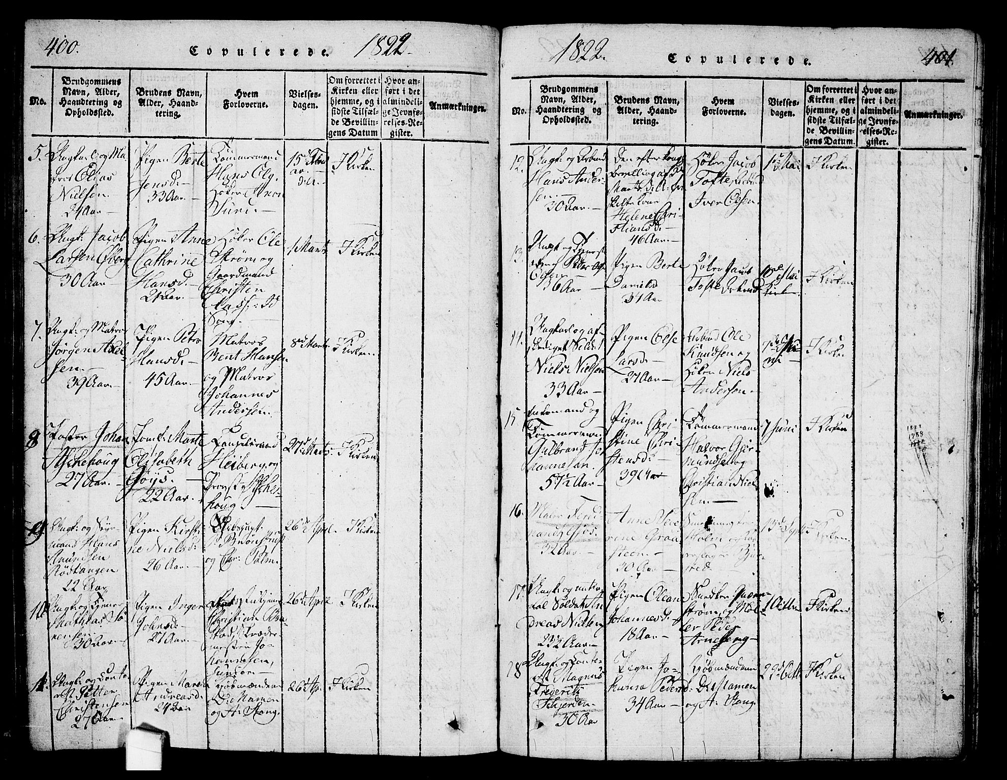 Halden prestekontor Kirkebøker, SAO/A-10909/G/Ga/L0001: Parish register (copy) no. 1, 1815-1833, p. 400-401