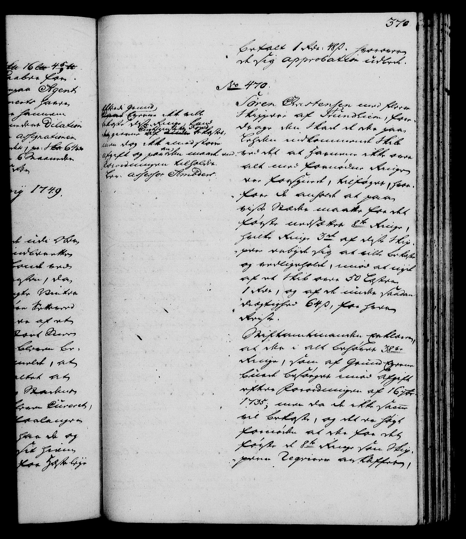 Rentekammeret, Kammerkanselliet, RA/EA-3111/G/Gh/Gha/L0029: Norsk ekstraktmemorialprotokoll (merket RK 53.74), 1748-1749, p. 370