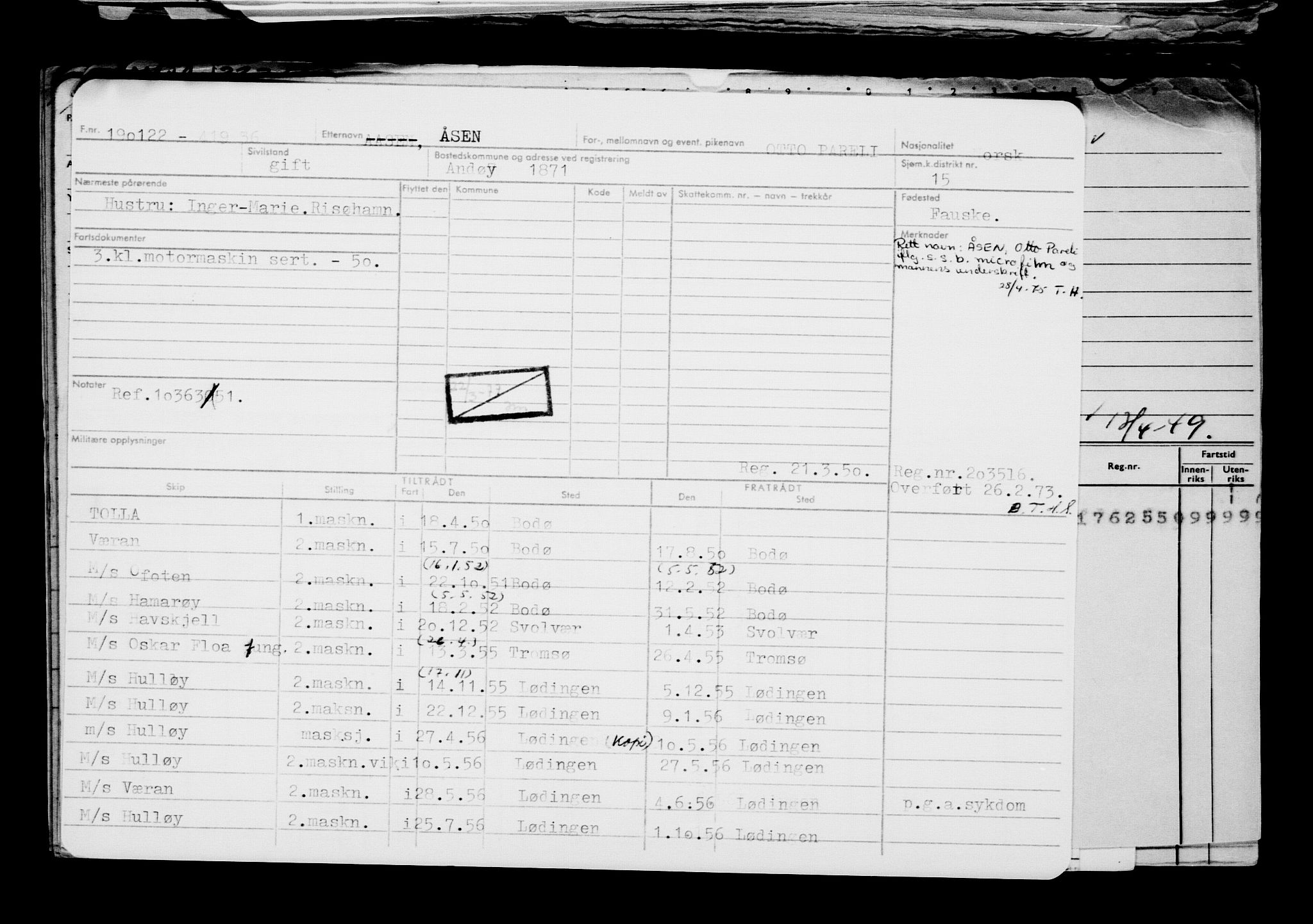 Direktoratet for sjømenn, AV/RA-S-3545/G/Gb/L0202: Hovedkort, 1922, p. 141