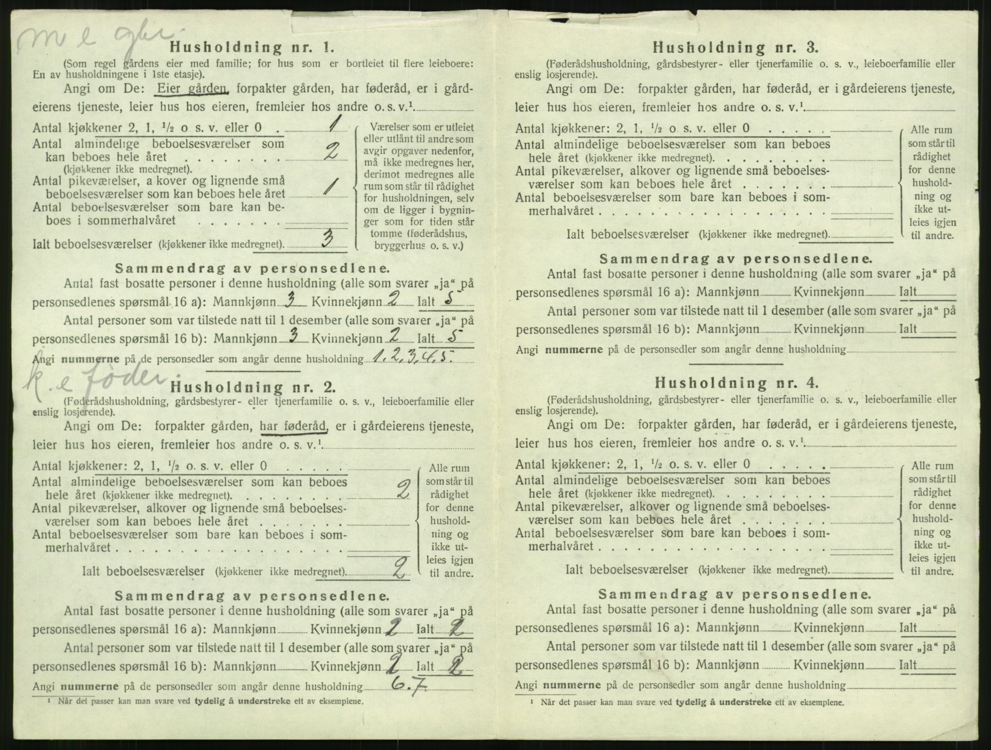 SAT, 1920 census for Eid (MR), 1920, p. 95