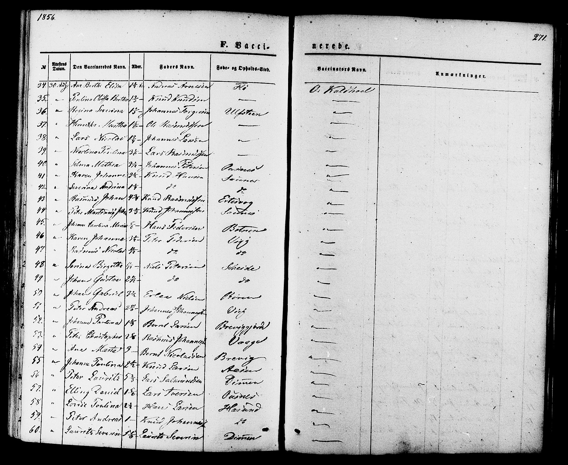 Ministerialprotokoller, klokkerbøker og fødselsregistre - Møre og Romsdal, AV/SAT-A-1454/509/L0105: Parish register (official) no. 509A03, 1848-1882, p. 271