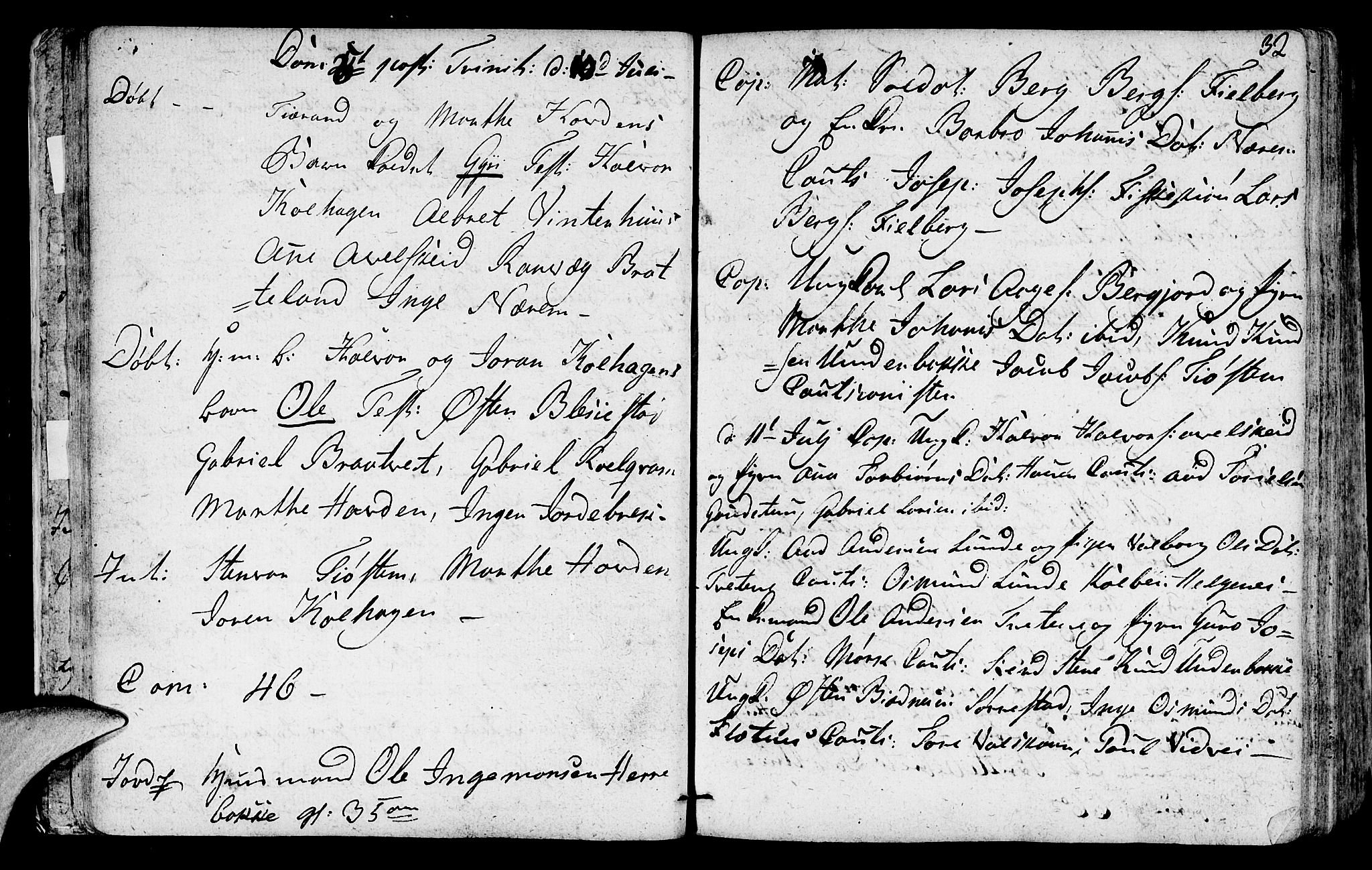 Suldal sokneprestkontor, AV/SAST-A-101845/01/IV/L0004: Parish register (official) no. A 4, 1800-1816, p. 32