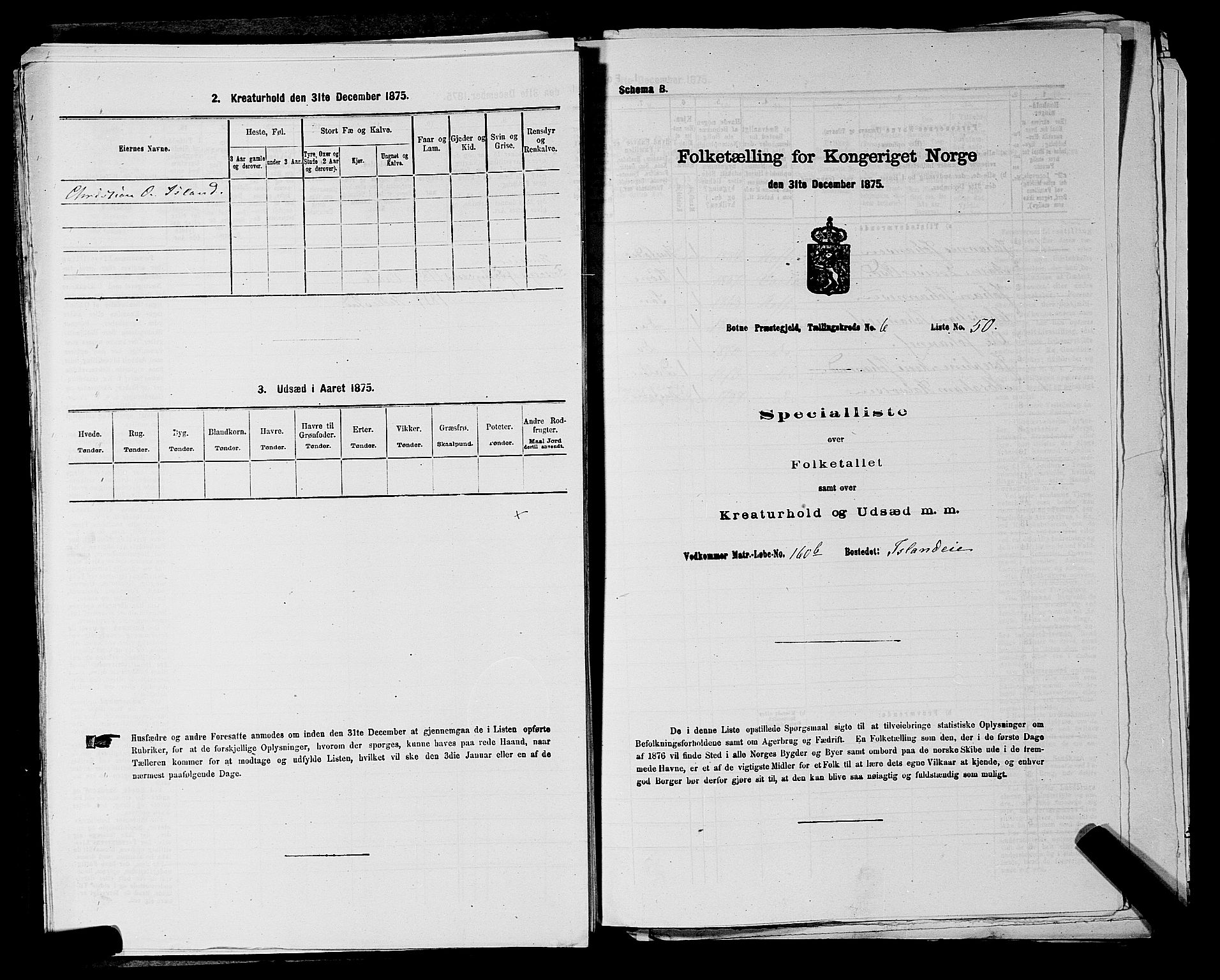 SAKO, 1875 census for 0715P Botne, 1875, p. 576