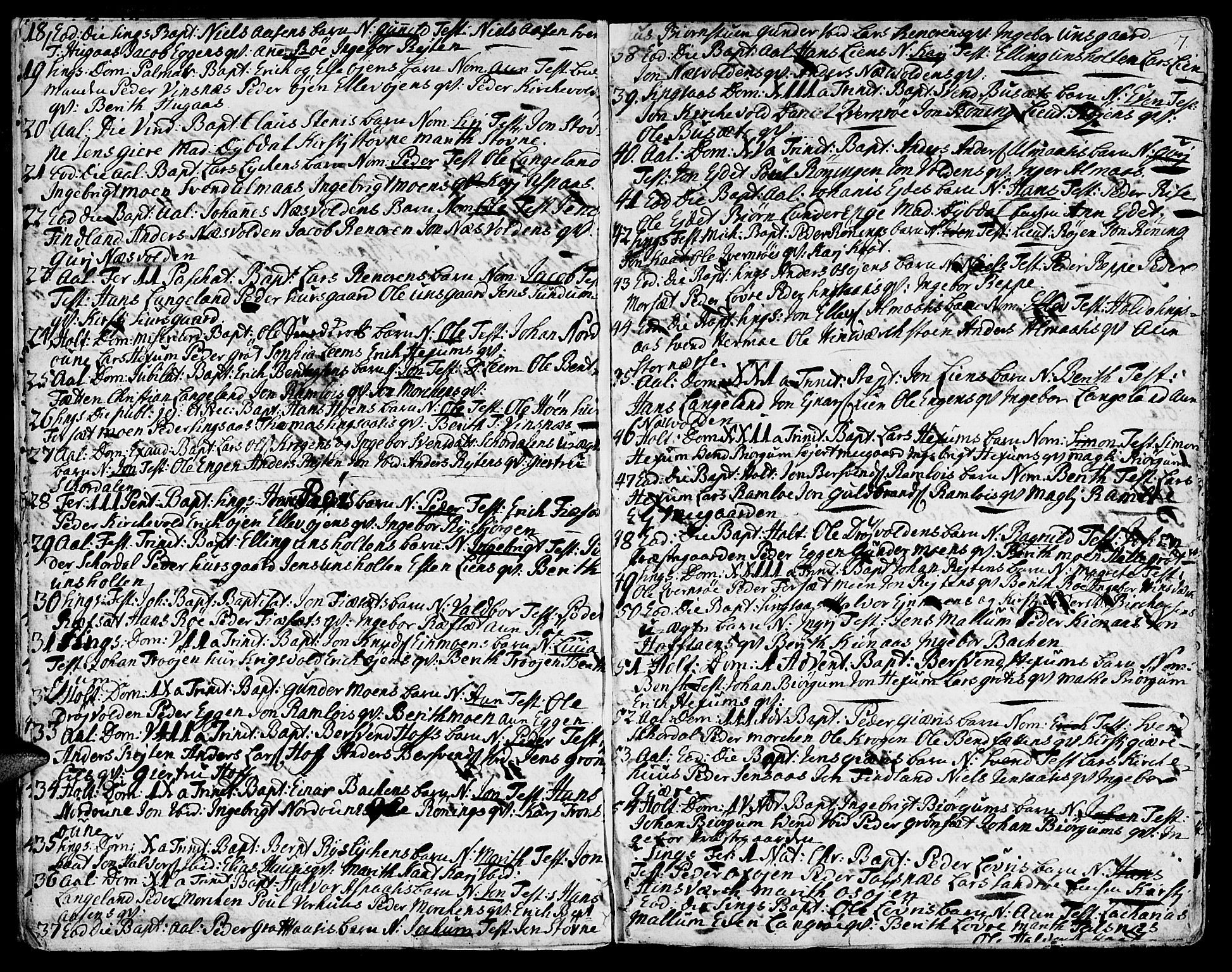 Ministerialprotokoller, klokkerbøker og fødselsregistre - Sør-Trøndelag, SAT/A-1456/685/L0952: Parish register (official) no. 685A01, 1745-1804, p. 7