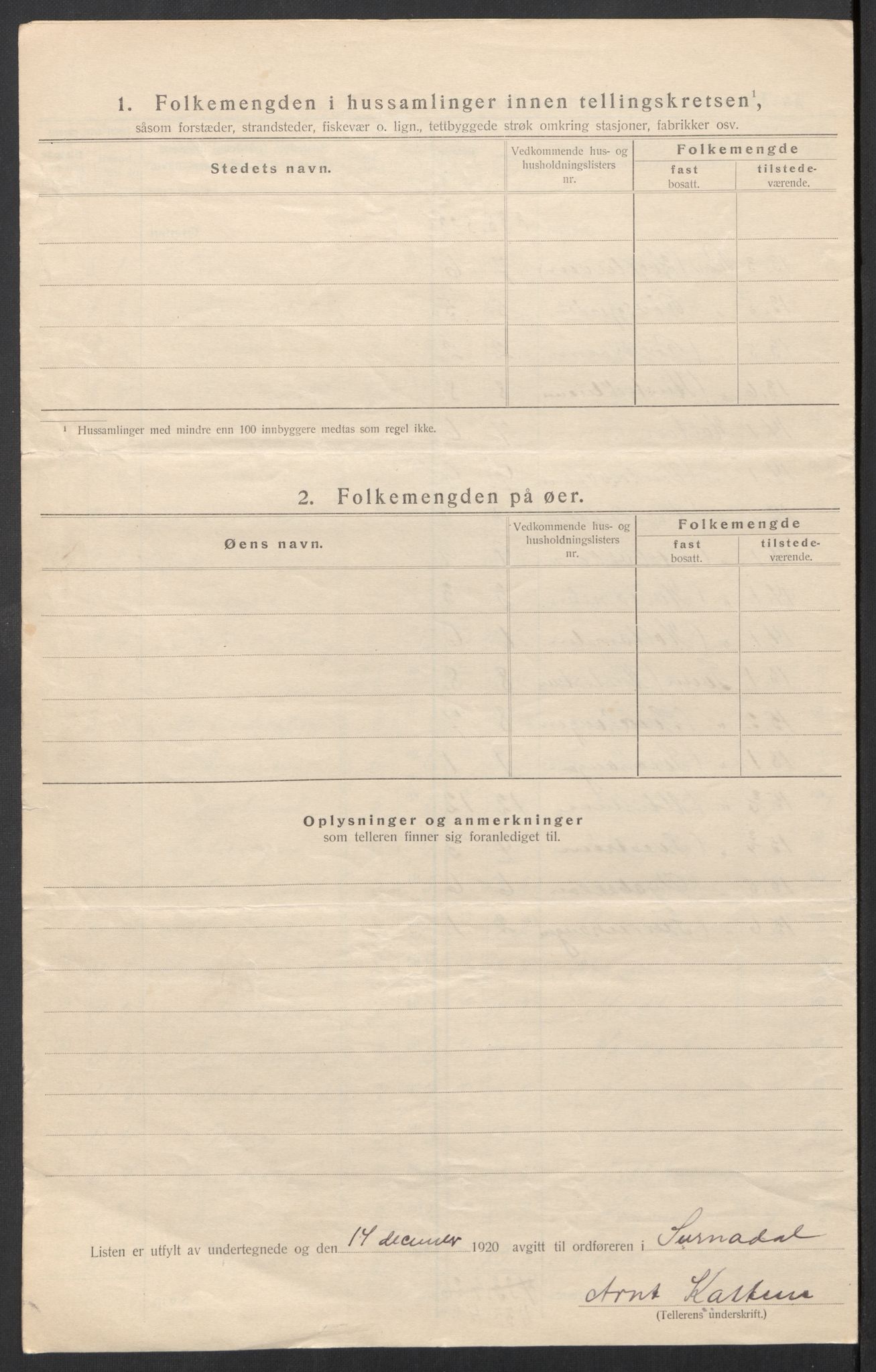 SAT, 1920 census for Surnadal, 1920, p. 11