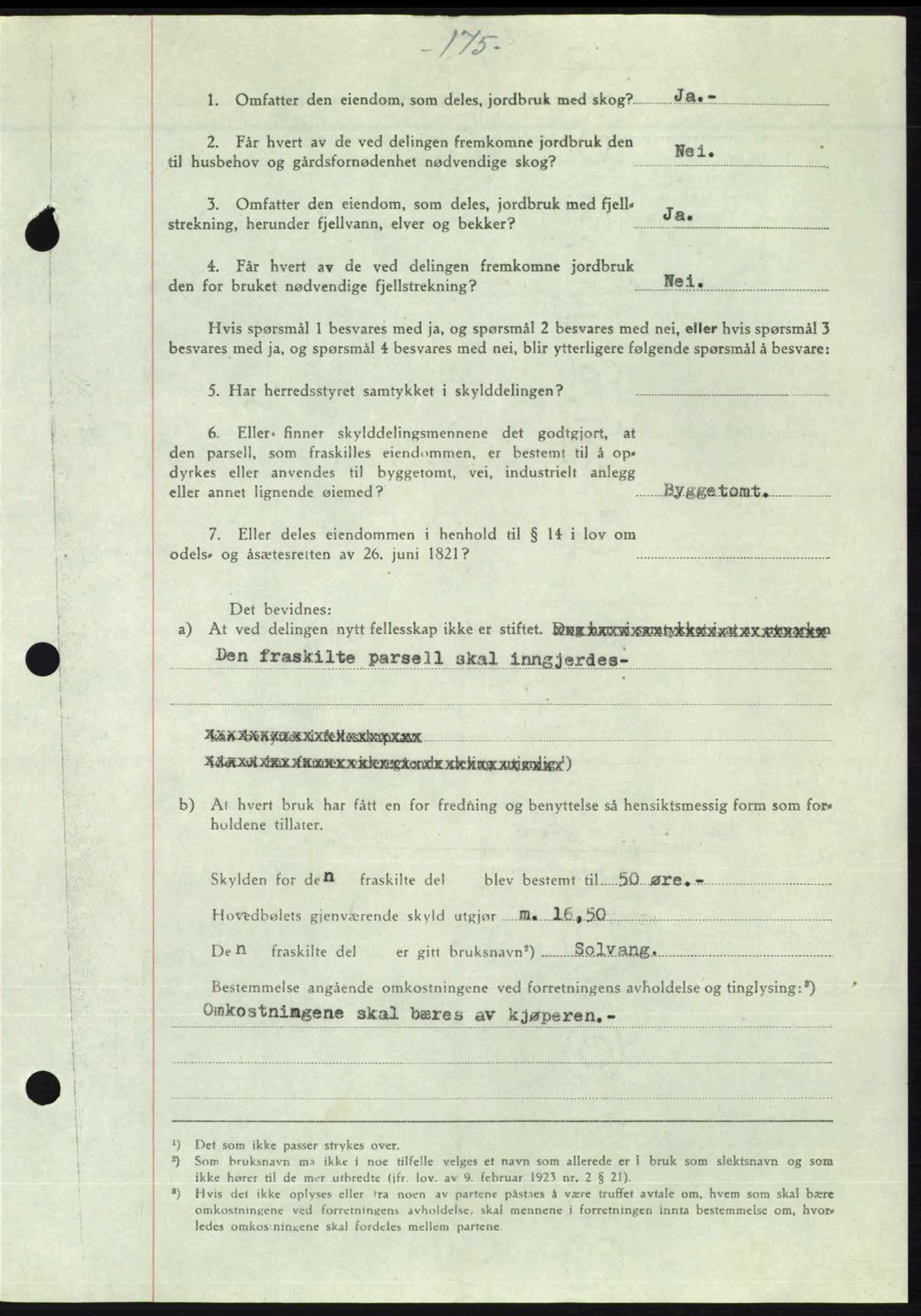Gauldal sorenskriveri, SAT/A-0014/1/2/2C: Mortgage book no. A3, 1947-1947, Diary no: : 330/1947