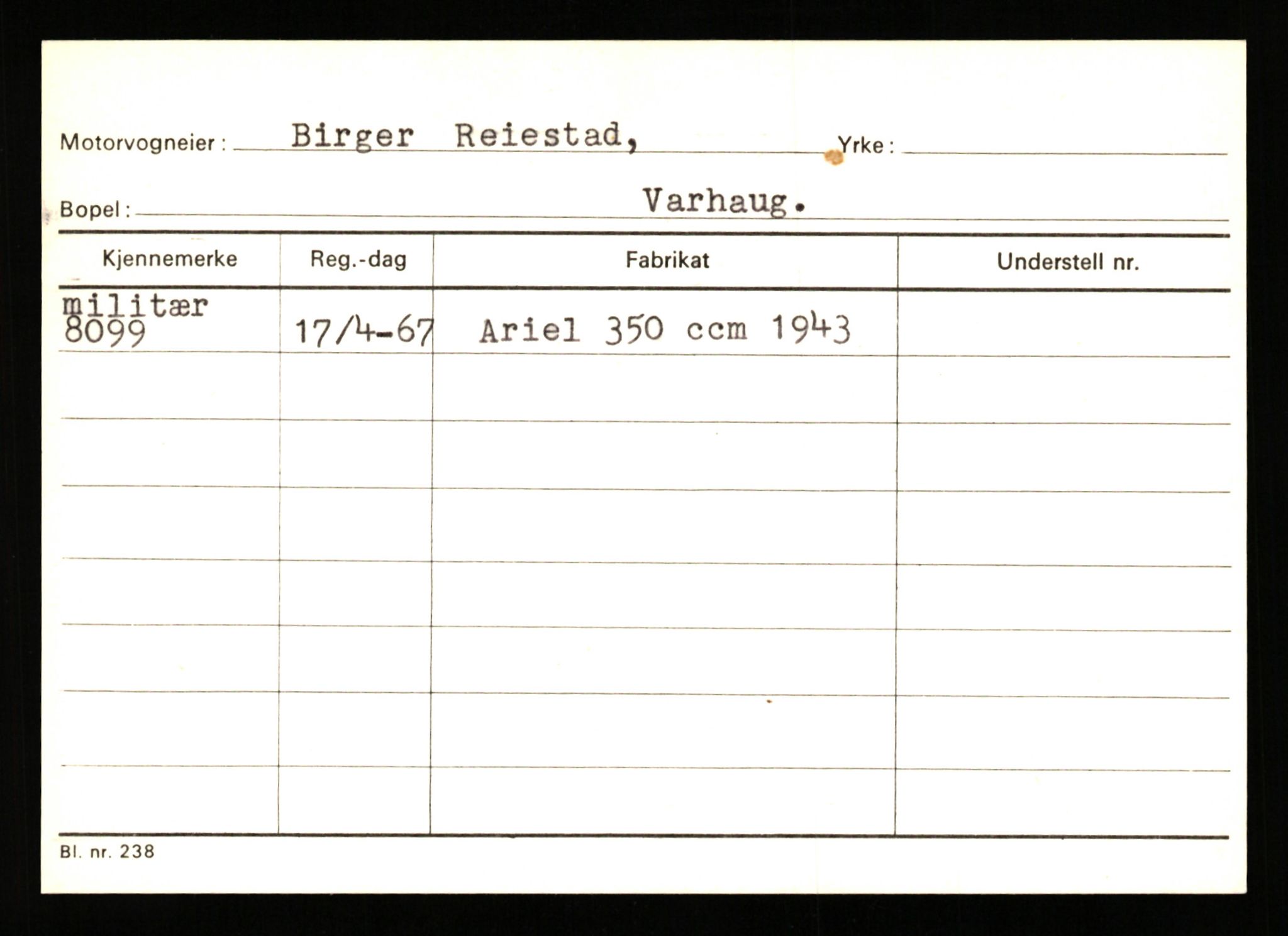 Stavanger trafikkstasjon, AV/SAST-A-101942/0/G/L0002: Registreringsnummer: 5791 - 10405, 1930-1971, p. 1235