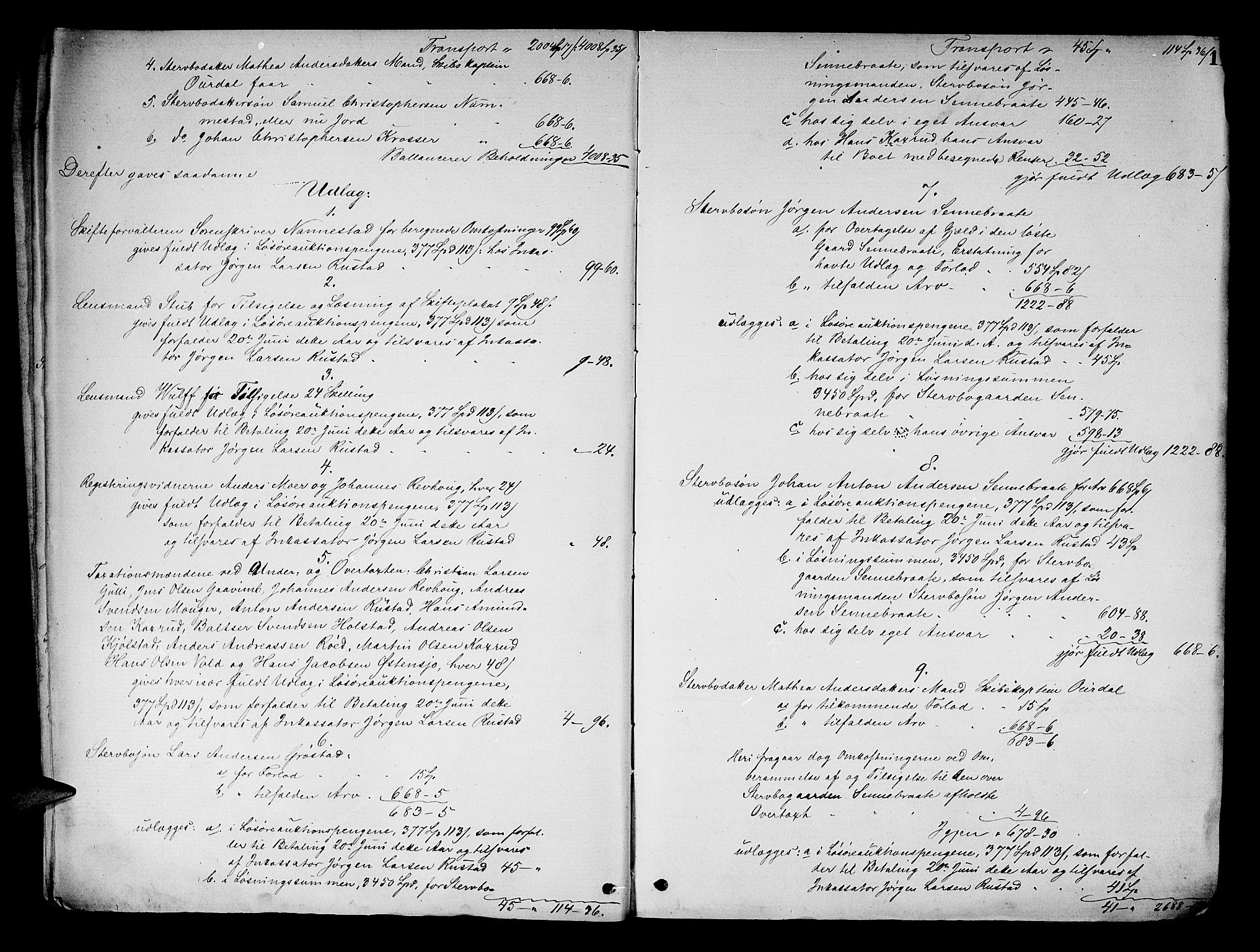 Follo sorenskriveri, AV/SAO-A-10274/H/He/L0003: Skifteutlodningsprotokoll, 1871-1885, p. 10b-11a