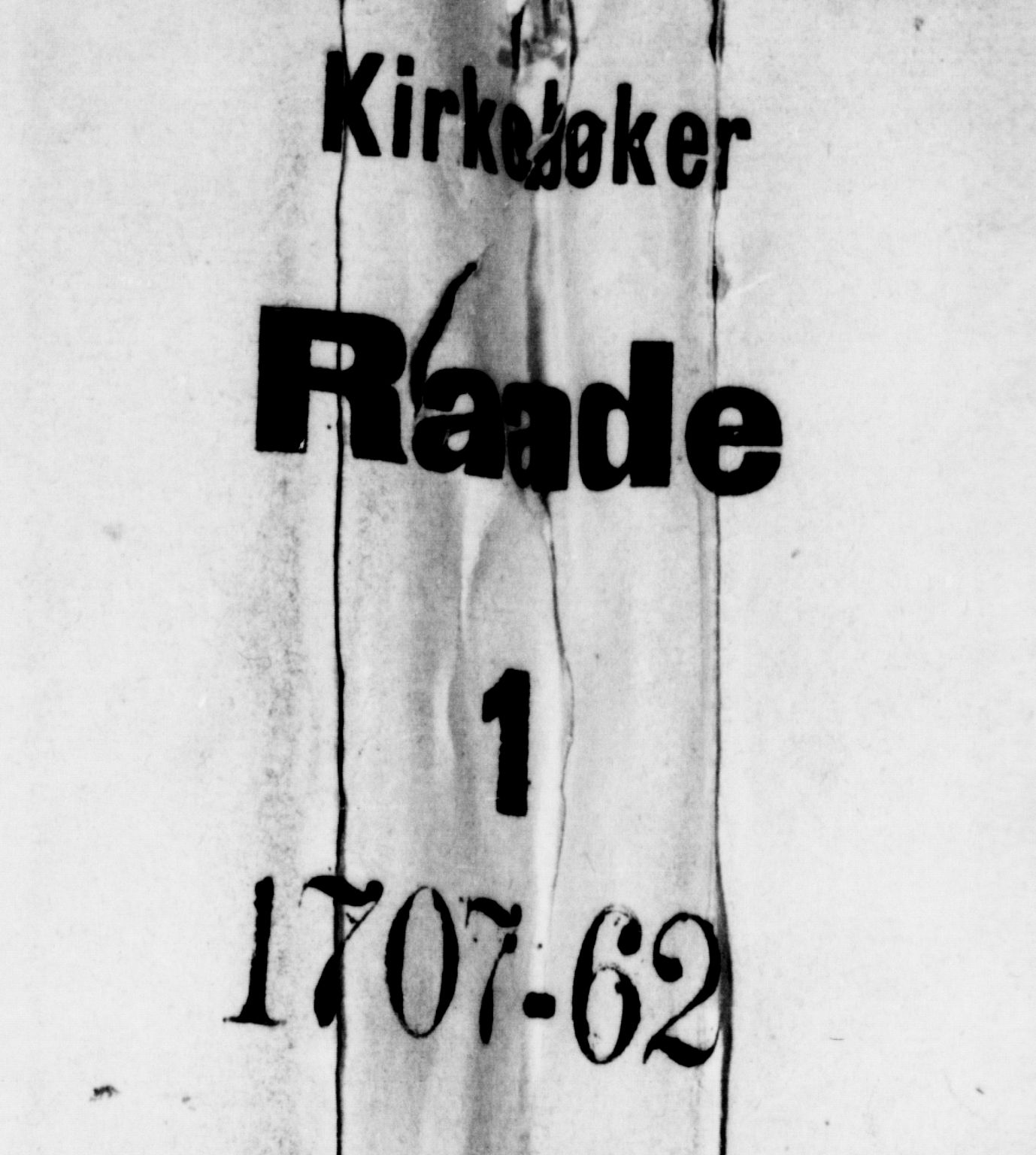 Råde prestekontor kirkebøker, AV/SAO-A-2009/F/Fa/L0001: Parish register (official) no. 1, 1707-1762