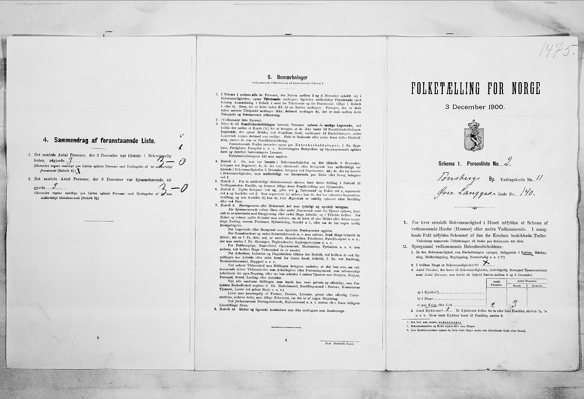 RA, 1900 census for Tønsberg, 1900, p. 1623