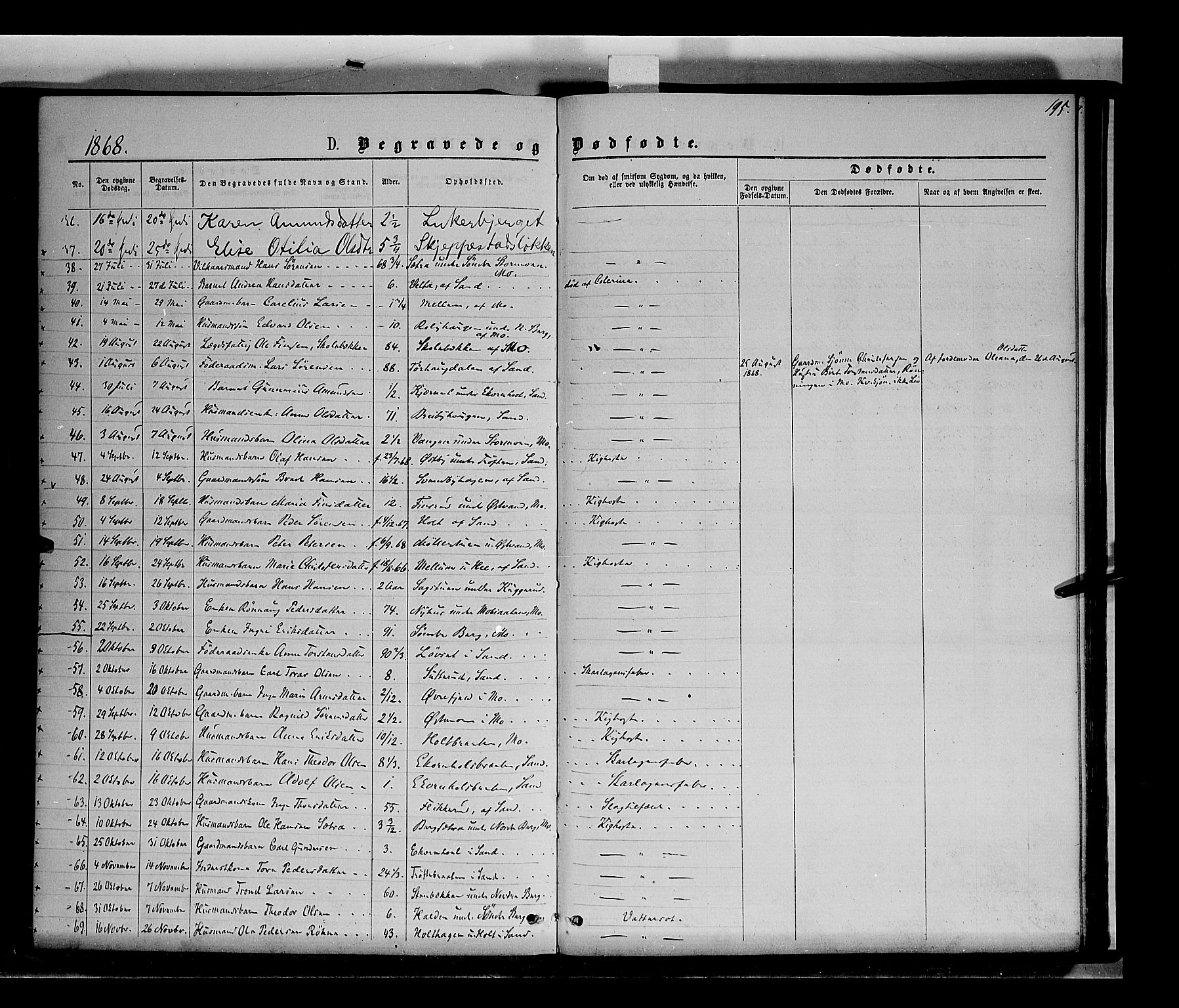 Nord-Odal prestekontor, AV/SAH-PREST-032/H/Ha/Haa/L0004: Parish register (official) no. 4, 1866-1873, p. 195