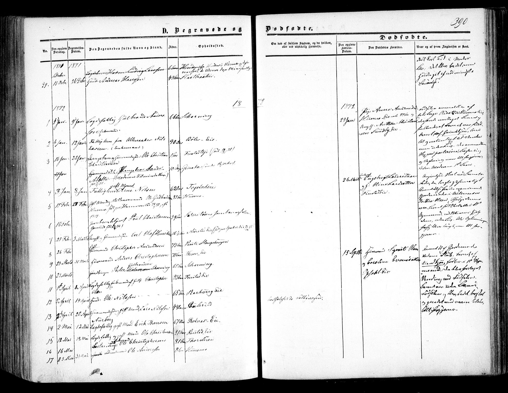 Nes prestekontor Kirkebøker, AV/SAO-A-10410/F/Fa/L0008: Parish register (official) no. I 8, 1859-1874, p. 390