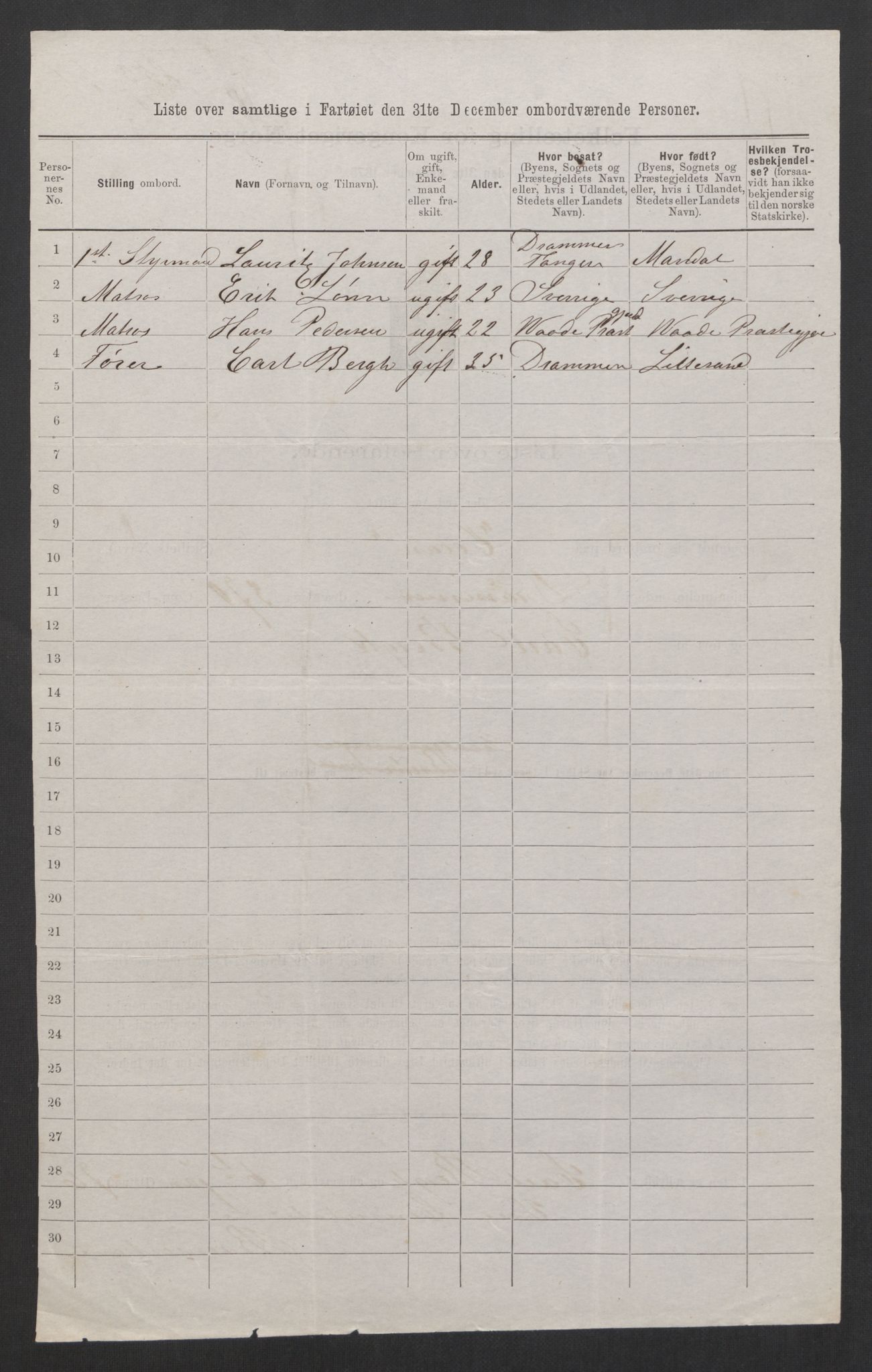 RA, 1875 census, lists of crew on ships: Ships in ports abroad, 1875, p. 234