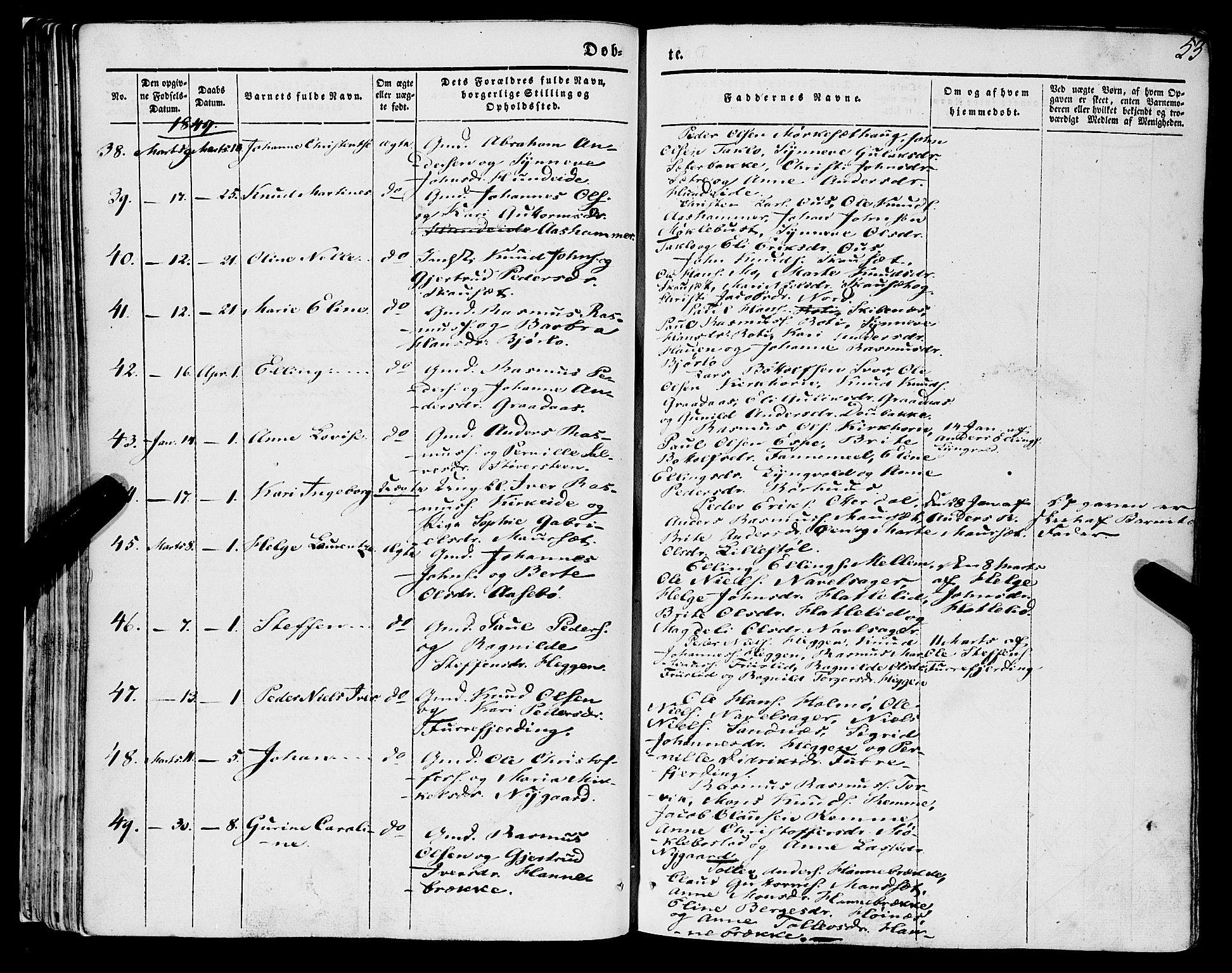 Eid sokneprestembete, AV/SAB-A-82301/H/Haa/Haaa/L0007: Parish register (official) no. A 7, 1844-1858, p. 53