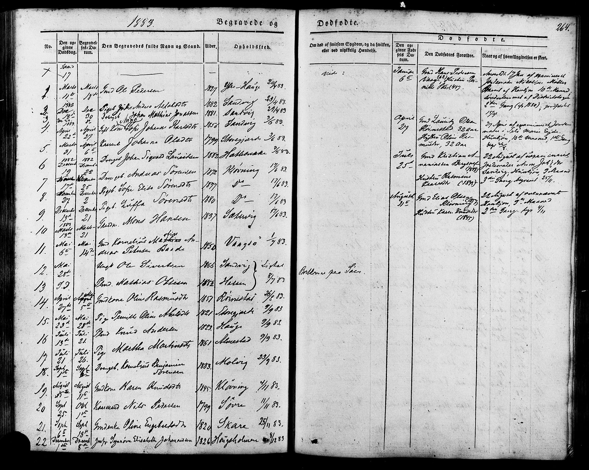 Ministerialprotokoller, klokkerbøker og fødselsregistre - Møre og Romsdal, AV/SAT-A-1454/503/L0034: Parish register (official) no. 503A02, 1841-1884, p. 264