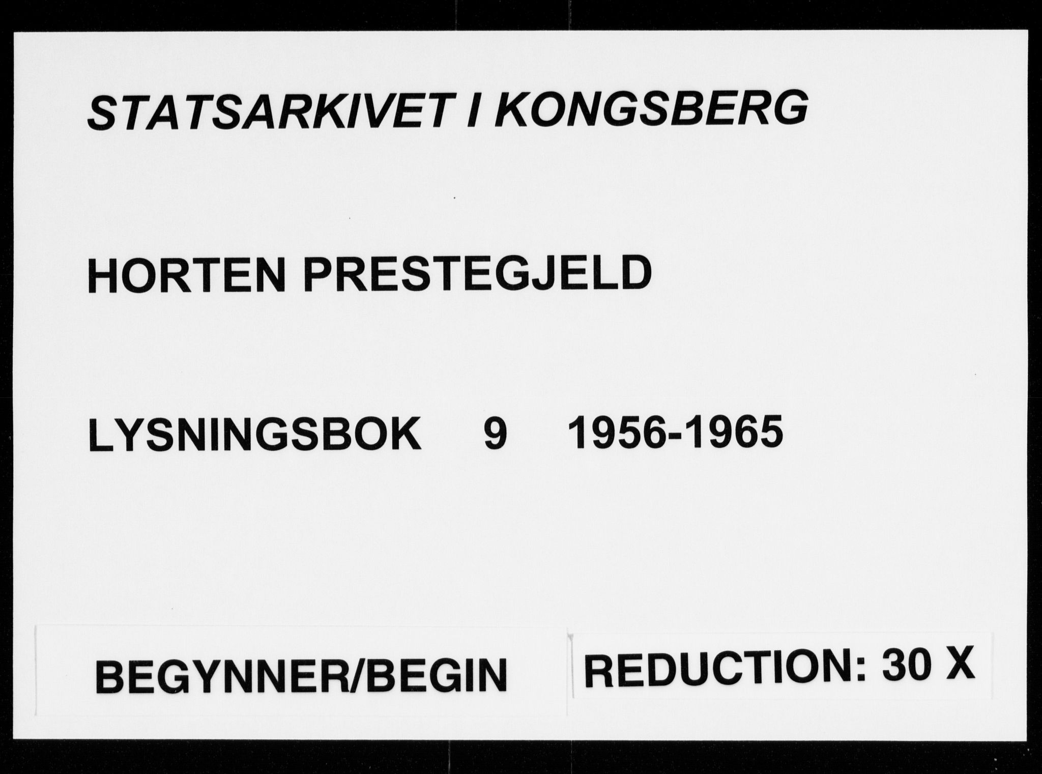 Horten kirkebøker, SAKO/A-348/H/Ha/L0009: Banns register no. 9, 1956-1965