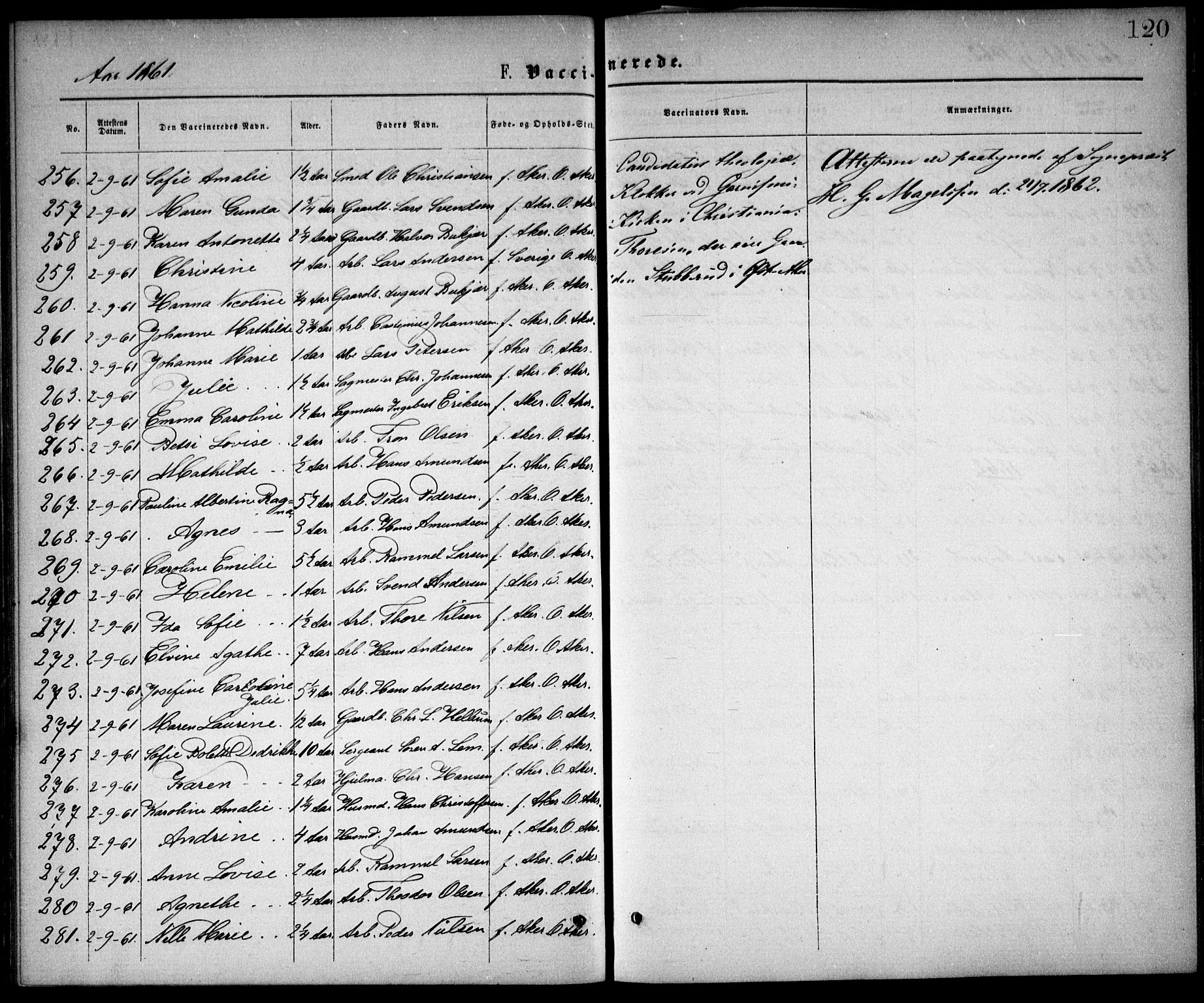 Østre Aker prestekontor Kirkebøker, AV/SAO-A-10840/F/Fa/L0002: Parish register (official) no. I 2, 1861-1878, p. 120