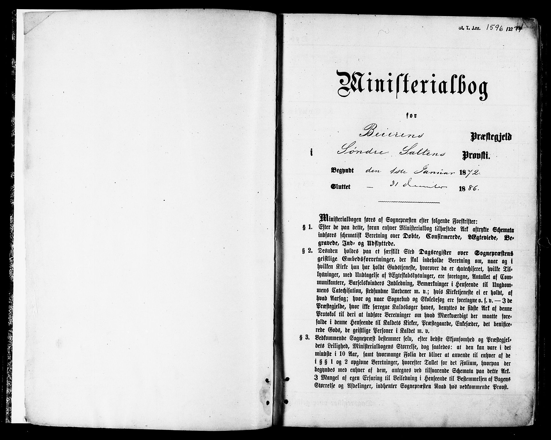 Ministerialprotokoller, klokkerbøker og fødselsregistre - Nordland, AV/SAT-A-1459/846/L0645: Parish register (official) no. 846A03, 1872-1886