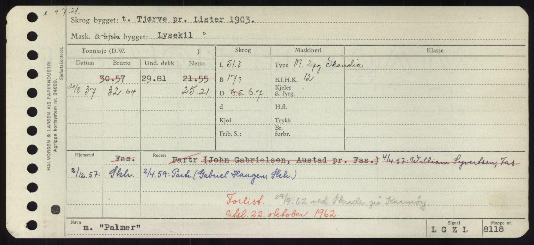 Sjøfartsdirektoratet med forløpere, Skipsmålingen, AV/RA-S-1627/H/Hd/L0029: Fartøy, P, p. 19