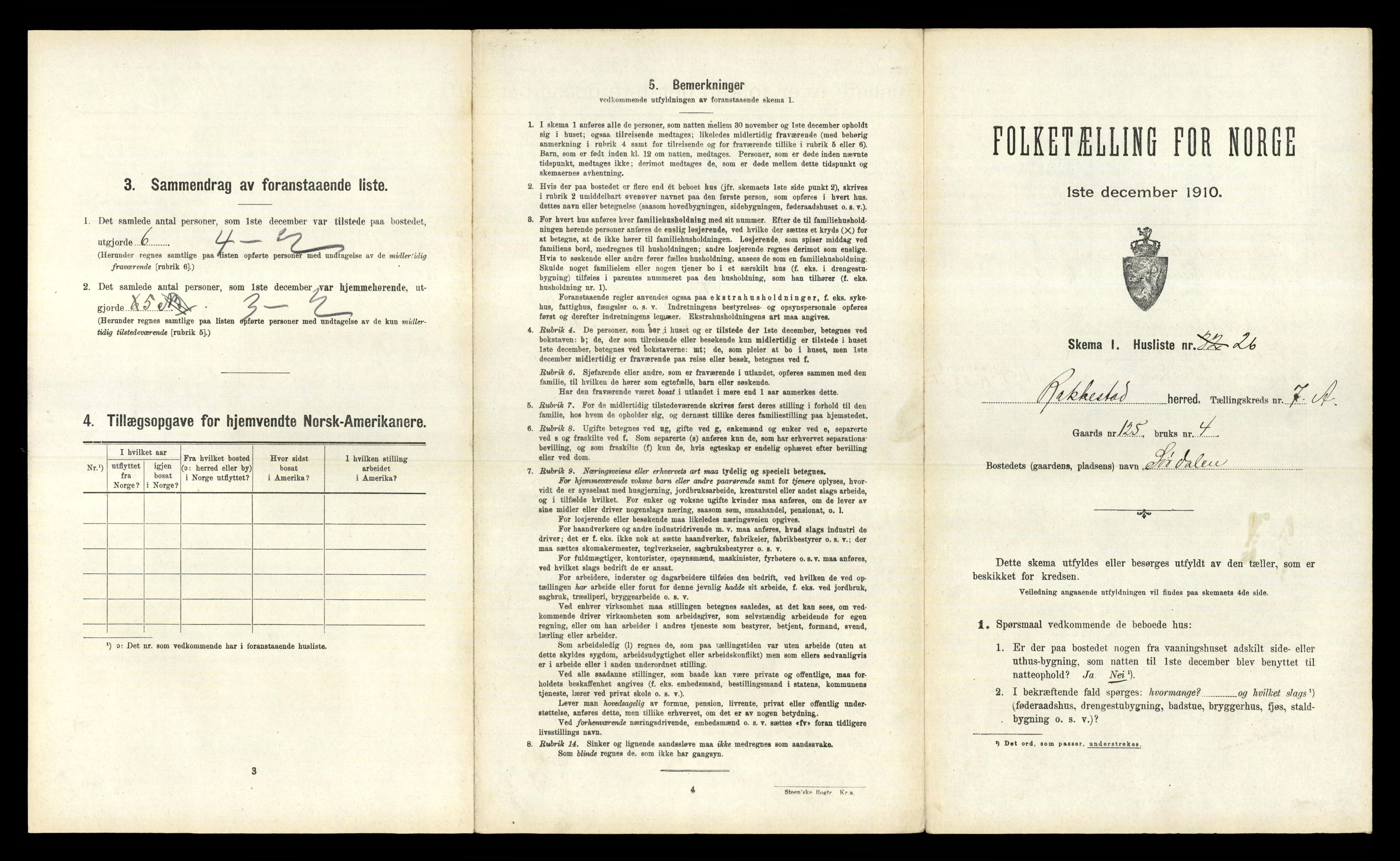 RA, 1910 census for Rakkestad, 1910, p. 1267