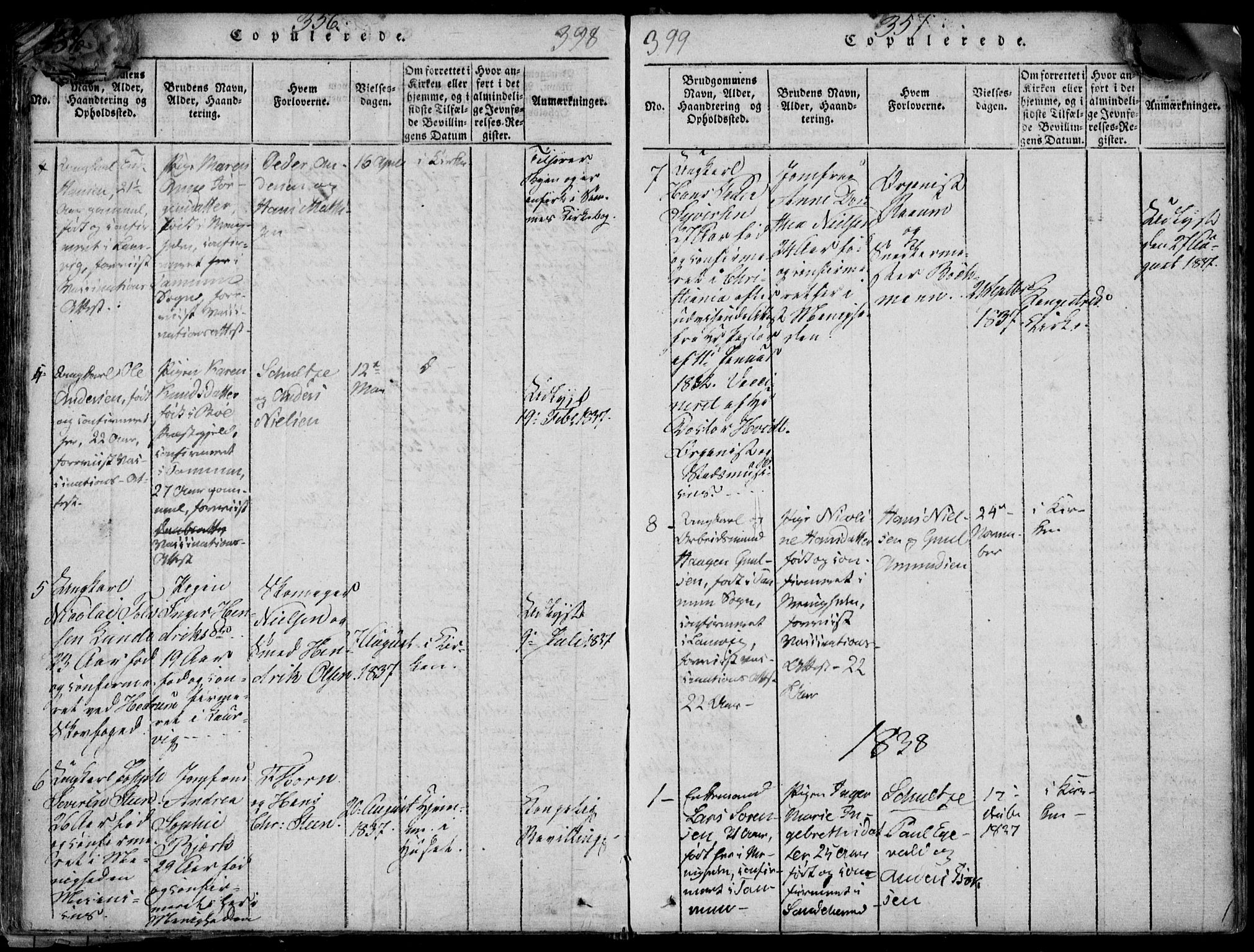 Larvik kirkebøker, SAKO/A-352/F/Fb/L0002: Parish register (official) no. II 2, 1818-1842, p. 356-357