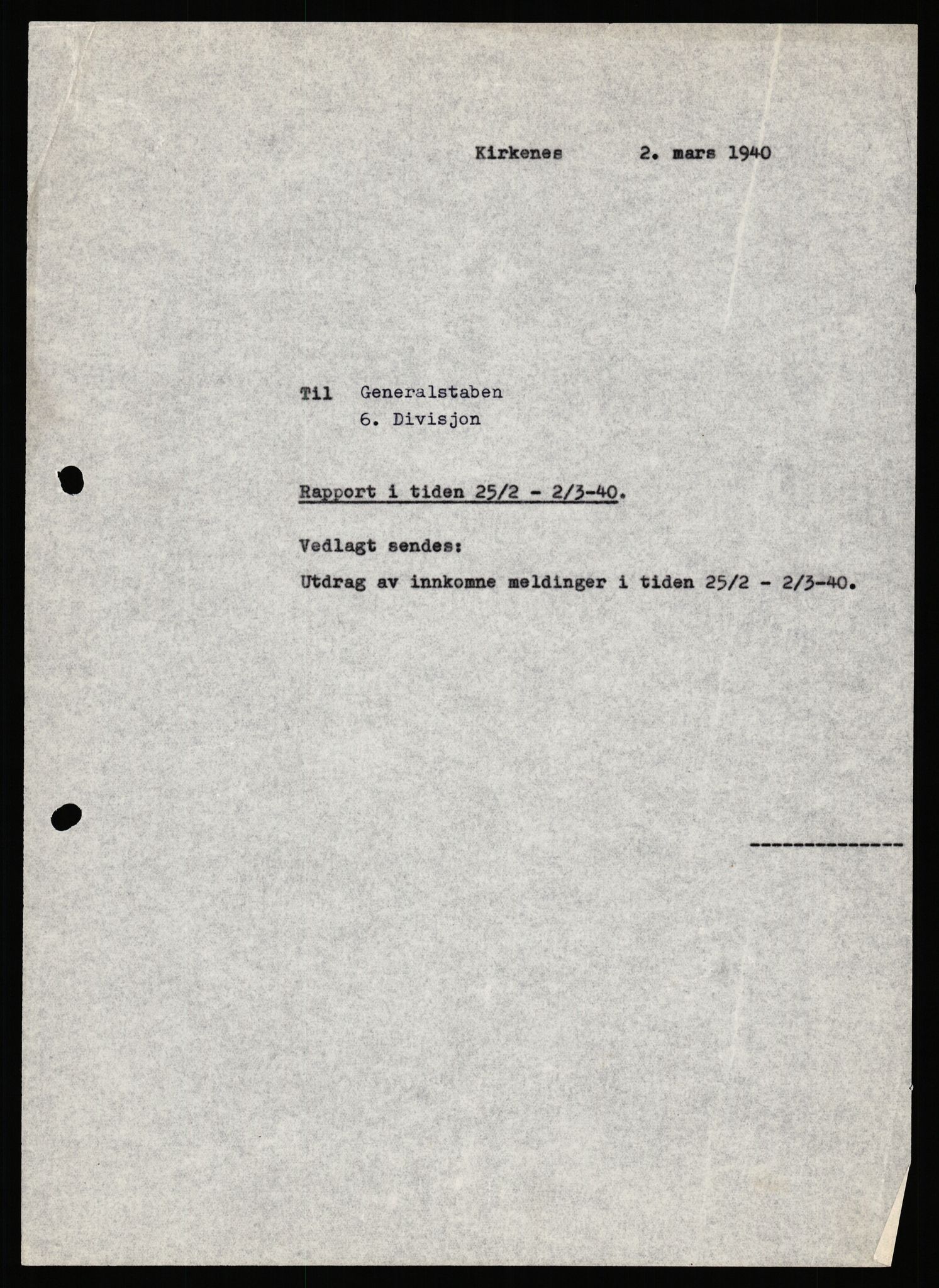 Forsvaret, Forsvarets krigshistoriske avdeling, RA/RAFA-2017/Y/Yb/L0151: II-C-11-645  -  6. Divisjon: avsnittsjefen i Øst-Finnmark, 1940, p. 757