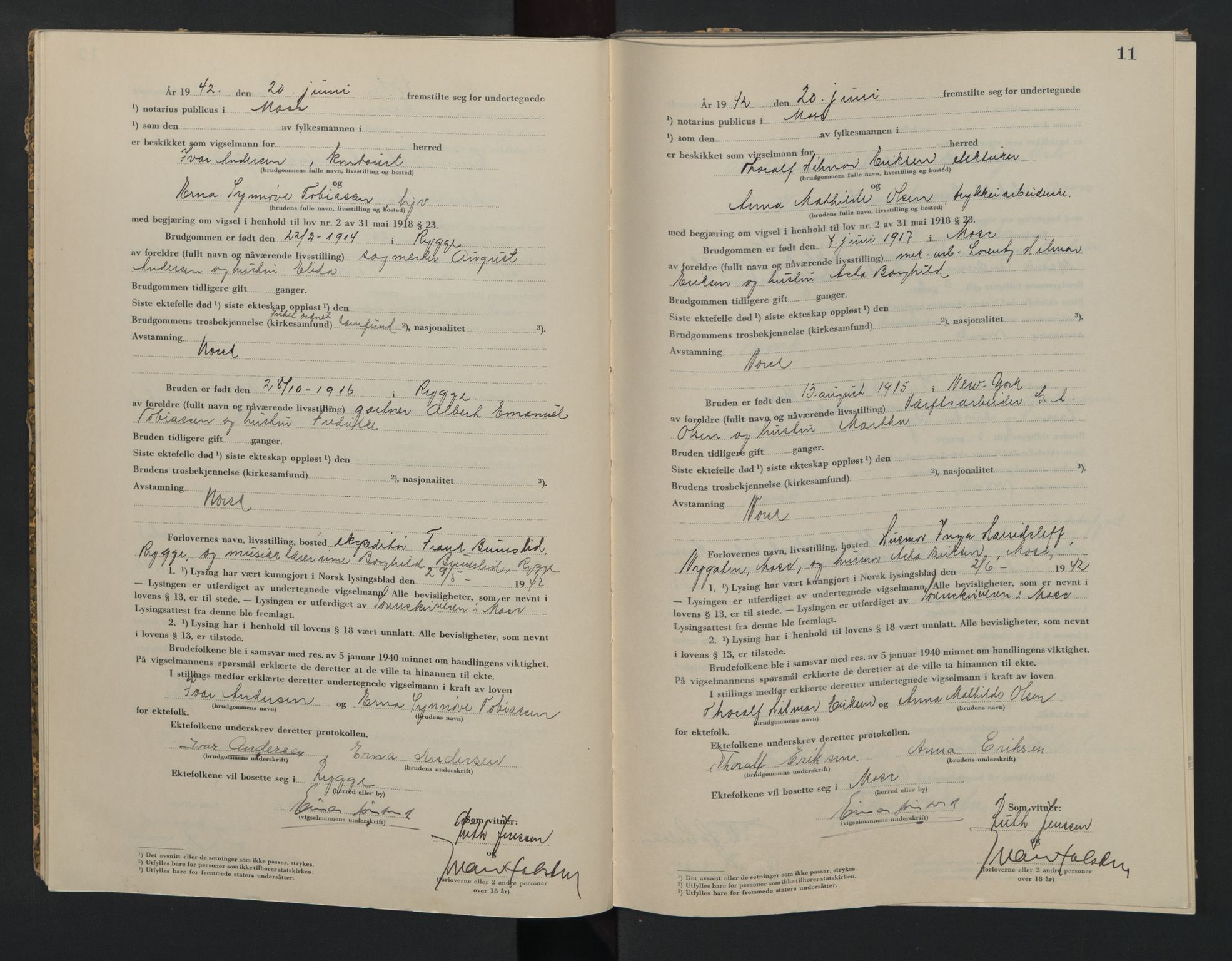 Moss sorenskriveri, AV/SAO-A-10168, 1942-1943, p. 11
