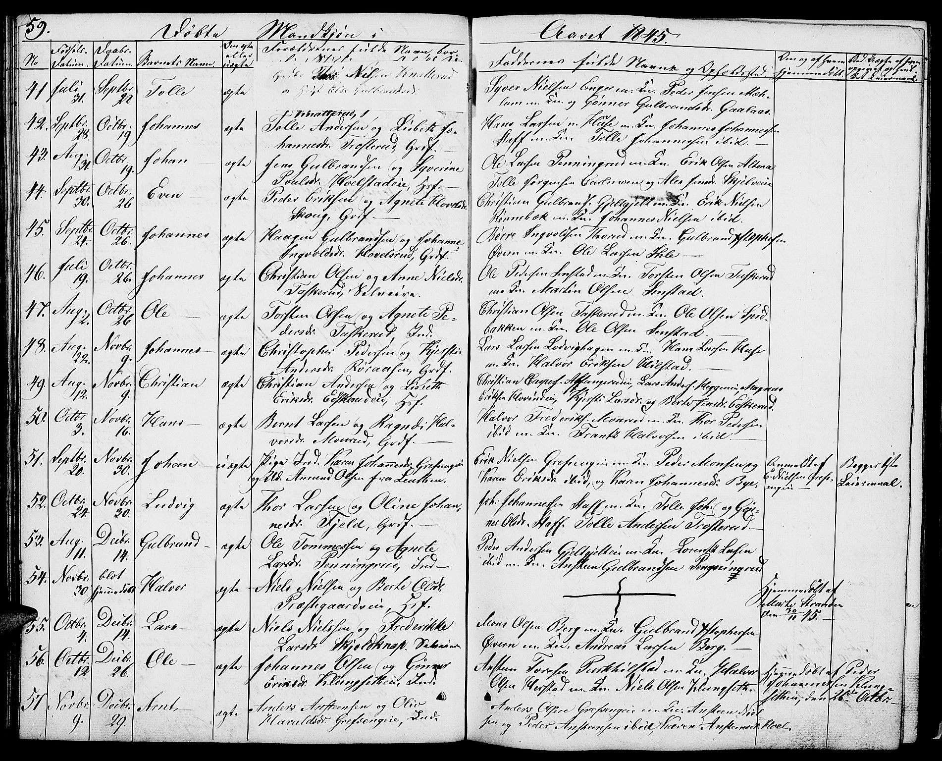 Nes prestekontor, Hedmark, AV/SAH-PREST-020/L/La/L0004: Parish register (copy) no. 4, 1832-1861, p. 59