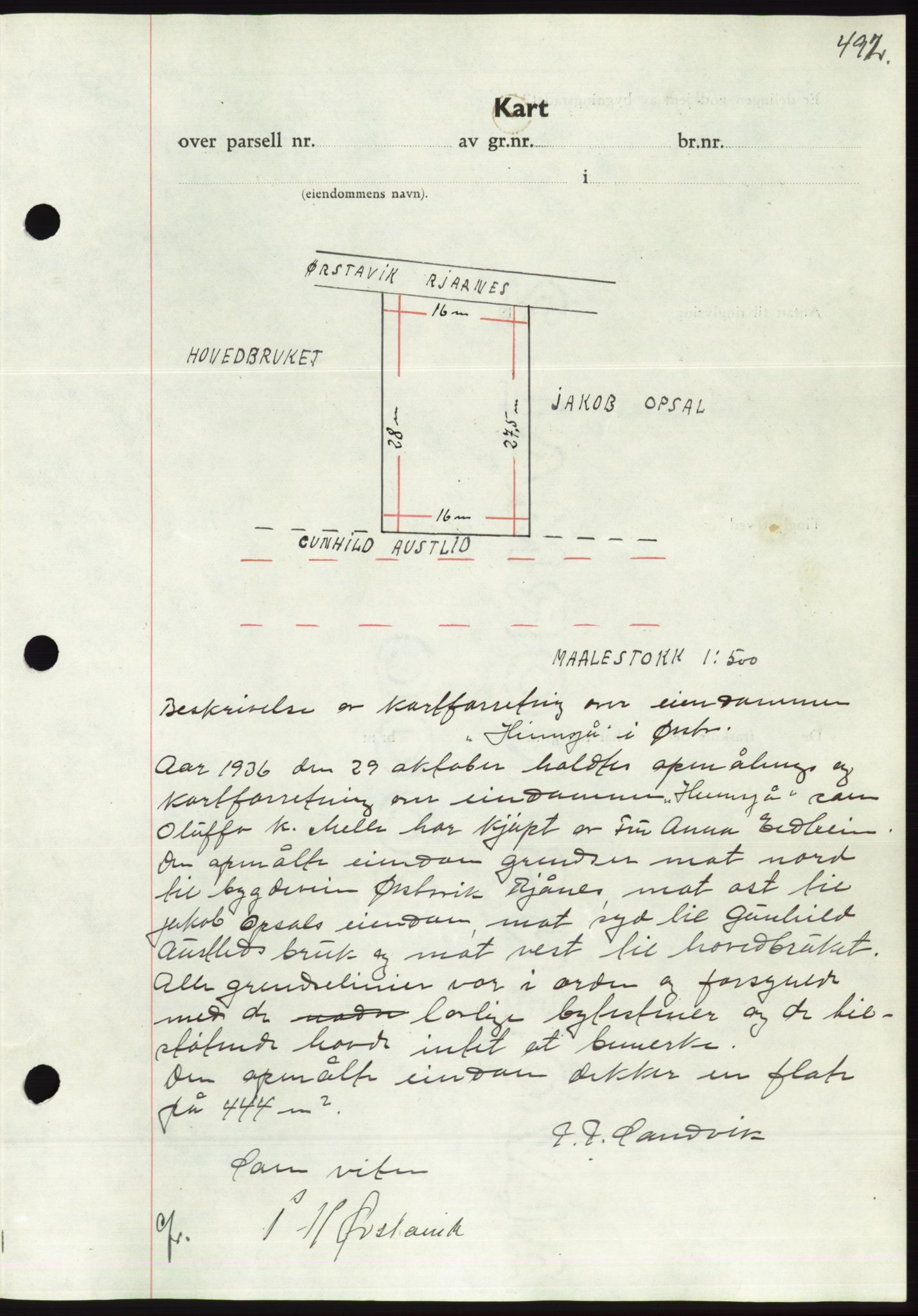 Søre Sunnmøre sorenskriveri, AV/SAT-A-4122/1/2/2C/L0061: Mortgage book no. 55, 1936-1936, Diary no: : 1584/1936