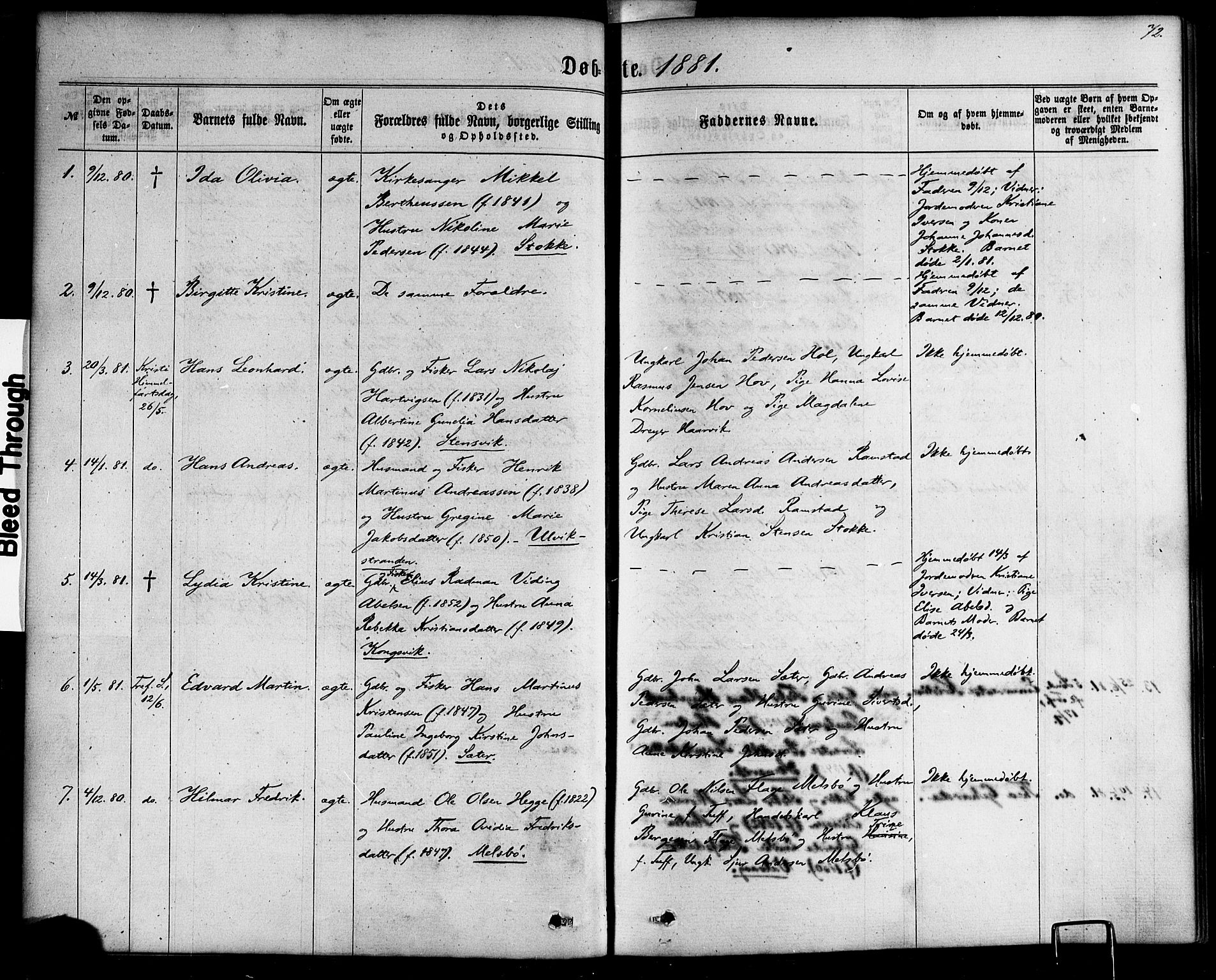 Ministerialprotokoller, klokkerbøker og fødselsregistre - Nordland, AV/SAT-A-1459/865/L0923: Parish register (official) no. 865A01, 1864-1884, p. 72