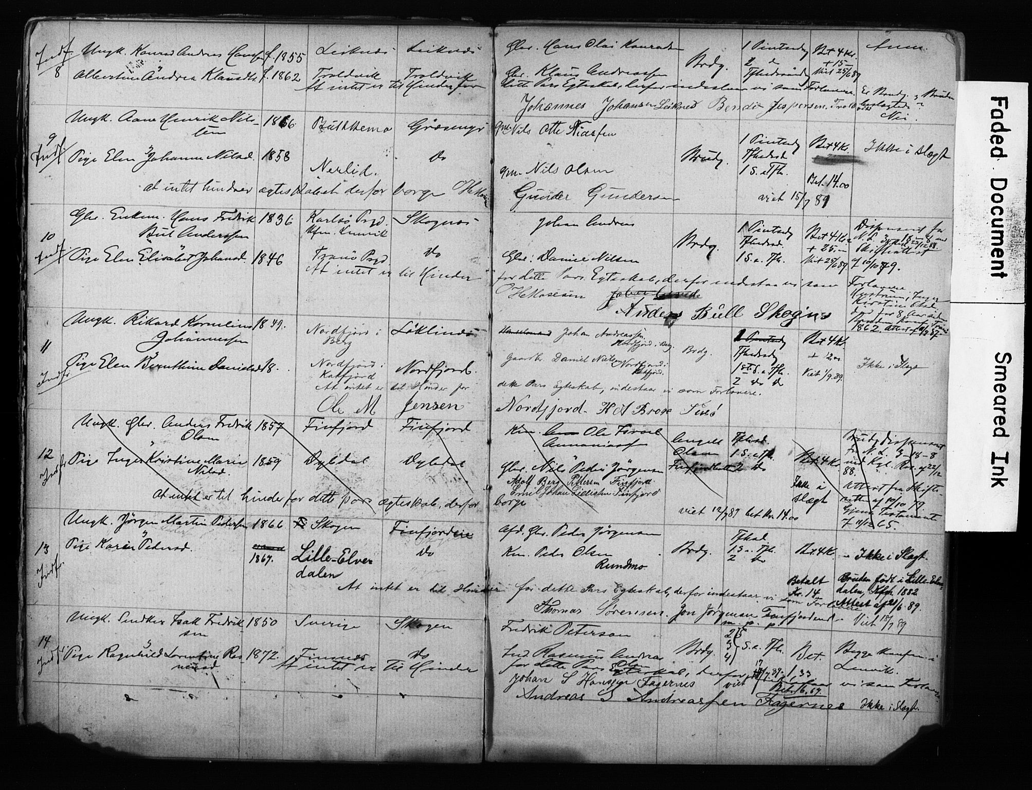 Lenvik sokneprestembete, AV/SATØ-S-1310/I/Ie/L0095: Banns register no. 95, 1868-1890