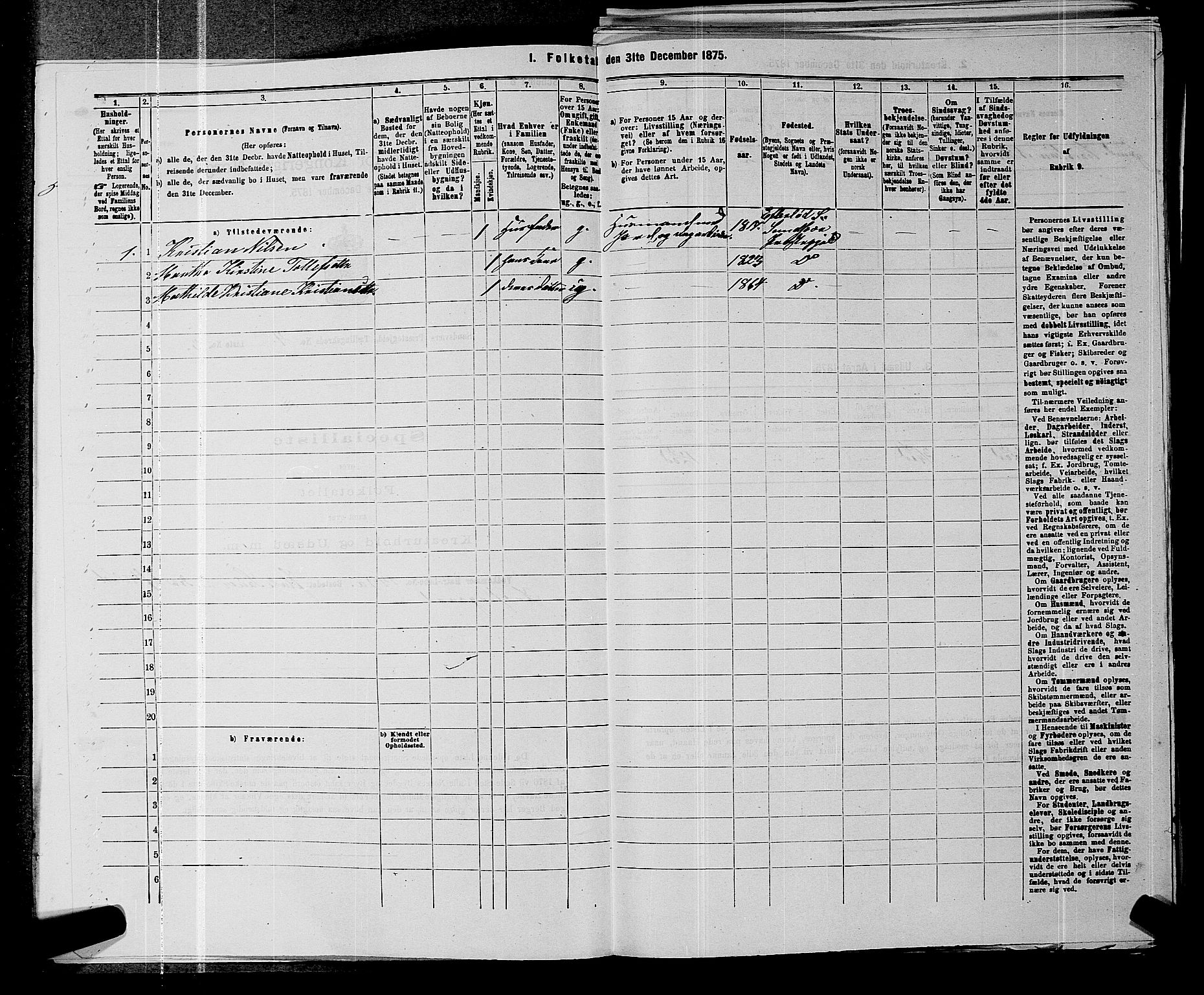 SAKO, 1875 census for 0629P Sandsvær, 1875, p. 714