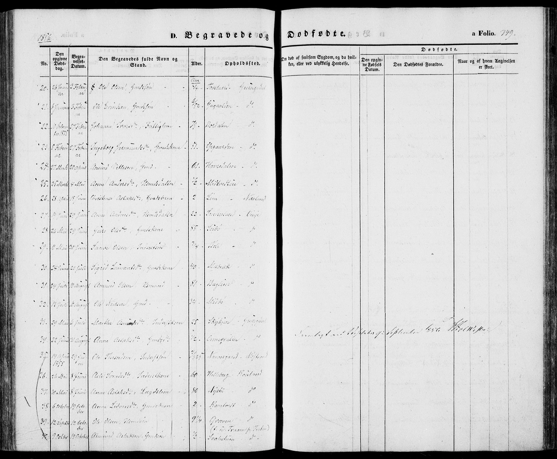 Vinje kirkebøker, SAKO/A-312/F/Fa/L0004: Parish register (official) no. I 4, 1843-1869, p. 349