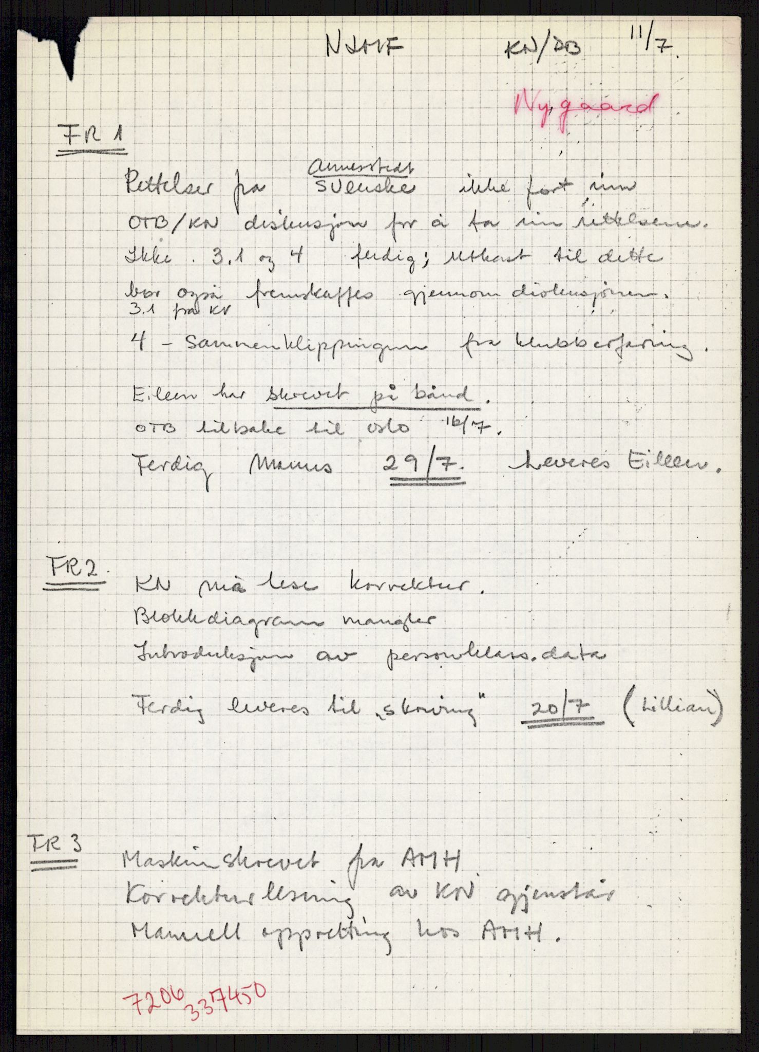 Nygaard, Kristen, AV/RA-PA-1398/F/Fi/L0009: Fagbevegelse, demokrati, Jern- og Metallprosjektet, 1970-2002, p. 593