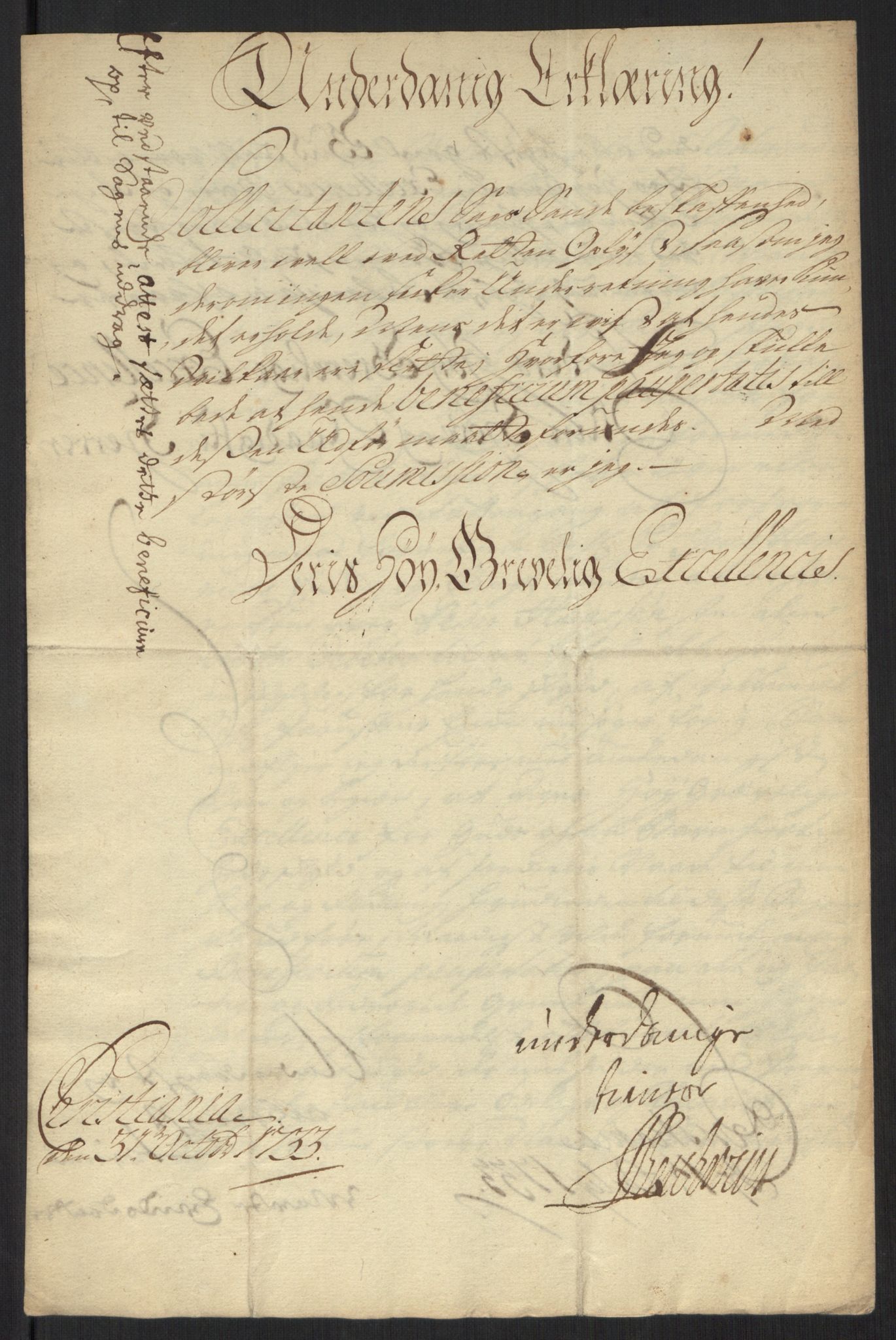 Stattholderembetet 1572-1771, AV/RA-EA-2870/Ef/L0107: Brev fra embetsmenn og andre, 1733-1734, p. 116