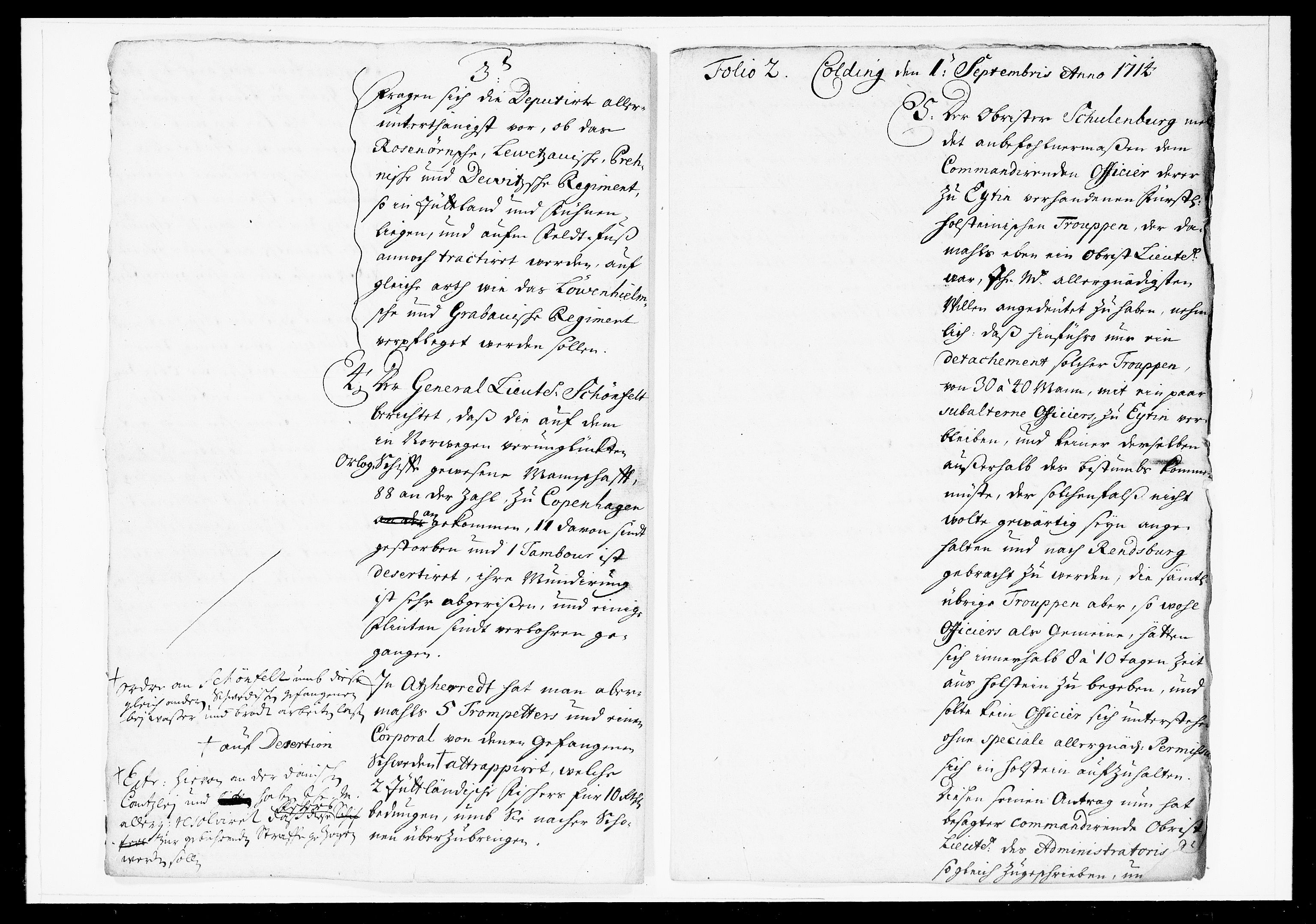 Krigskollegiet, Krigskancelliet, DRA/A-0006/-/1003-1013: Refererede sager, 1714, p. 705