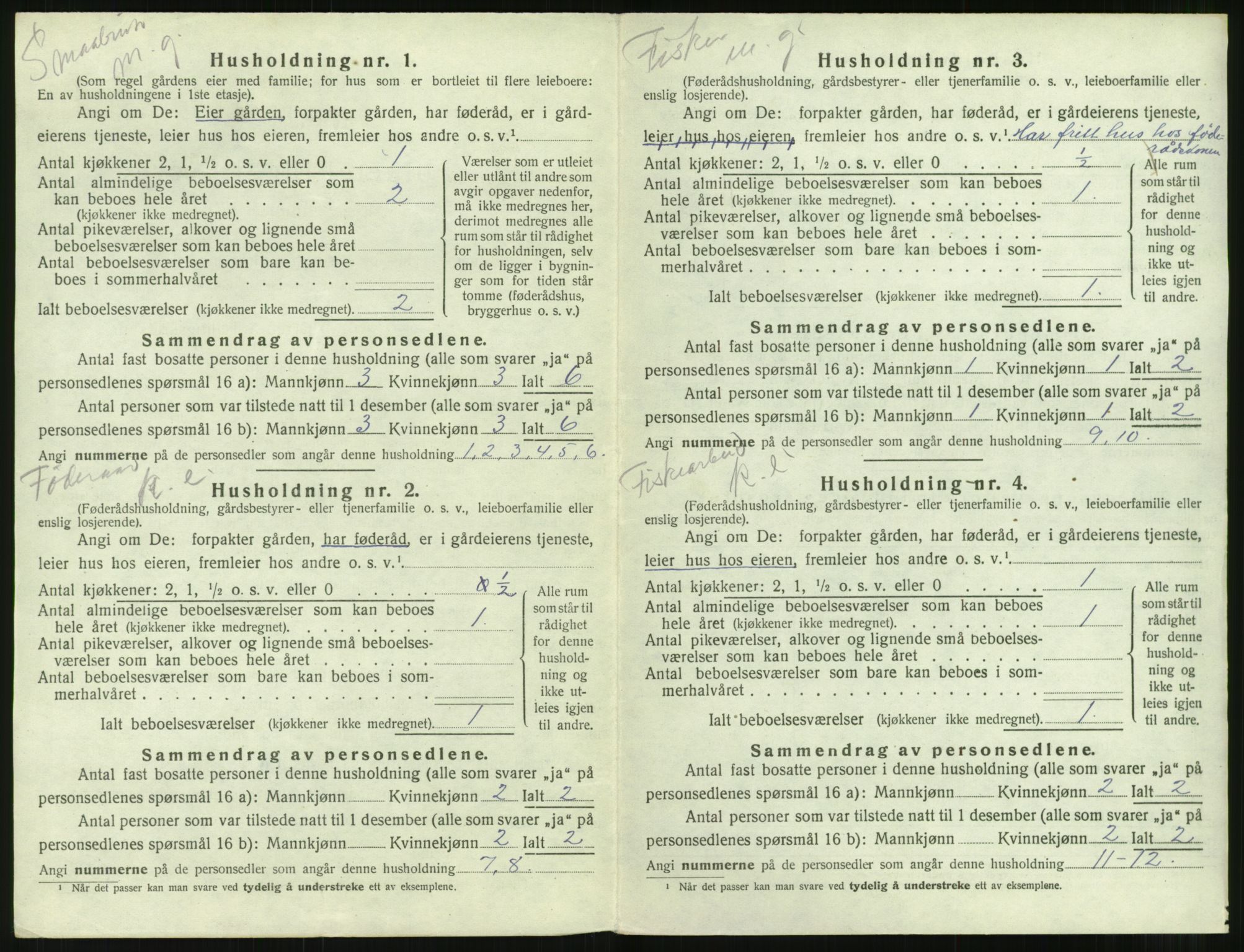 SAT, 1920 census for Borgund, 1920, p. 1533