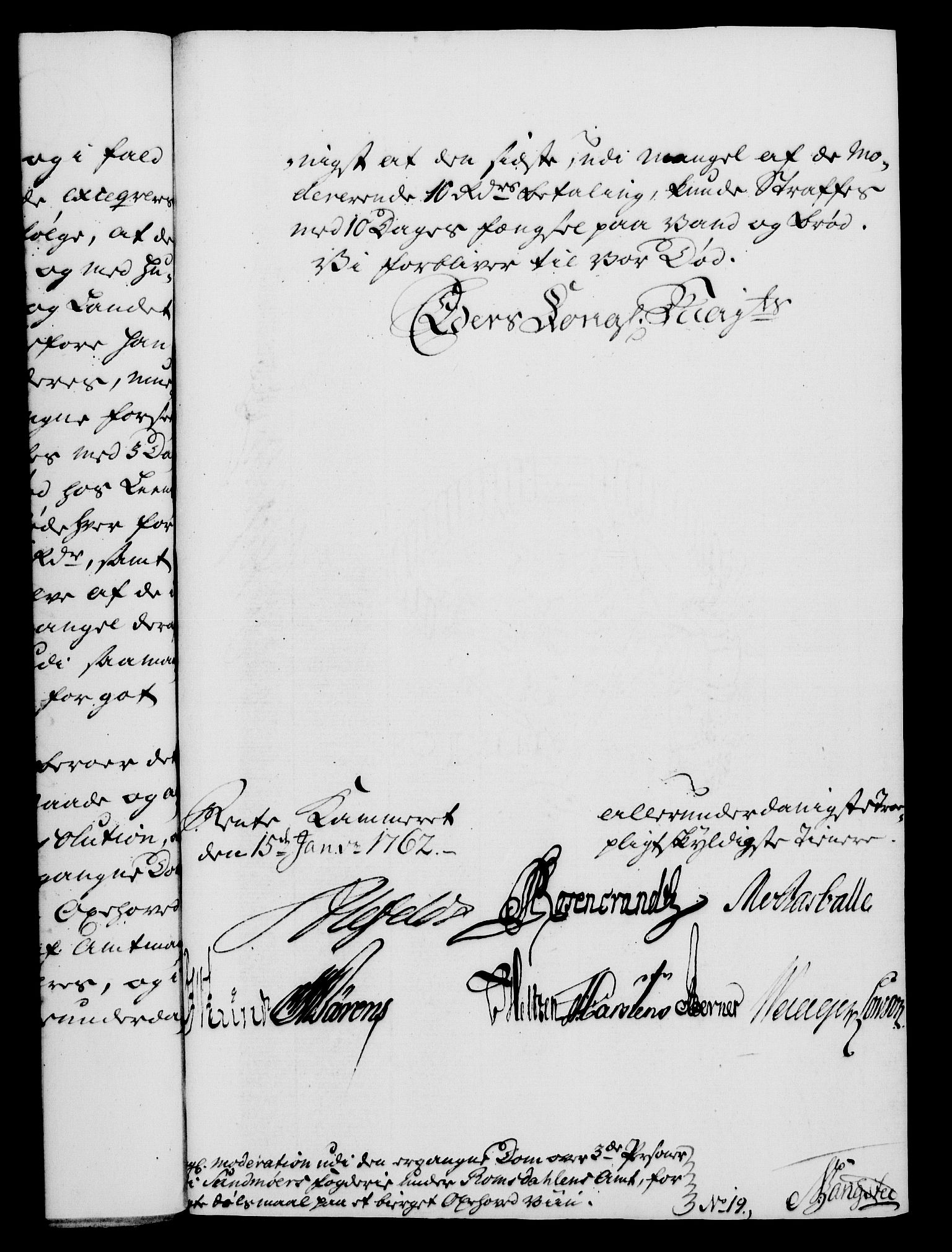 Rentekammeret, Kammerkanselliet, RA/EA-3111/G/Gf/Gfa/L0044: Norsk relasjons- og resolusjonsprotokoll (merket RK 52.44), 1762, p. 61